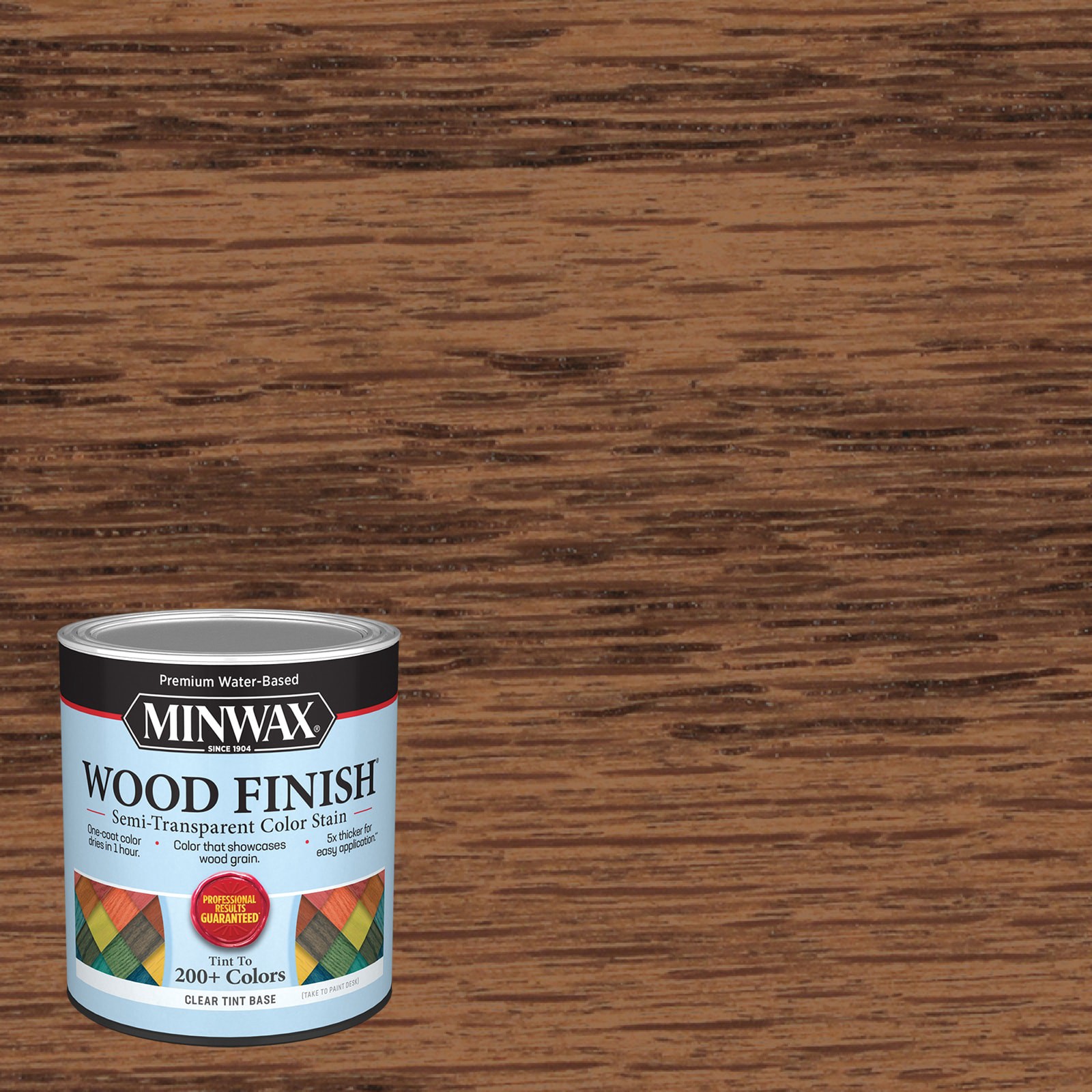slide 1 of 6, Minwax Wood Finish Water-based Hickory MW1178 Semi-transparent Interior Stain ( 1-quart ), 1 ct