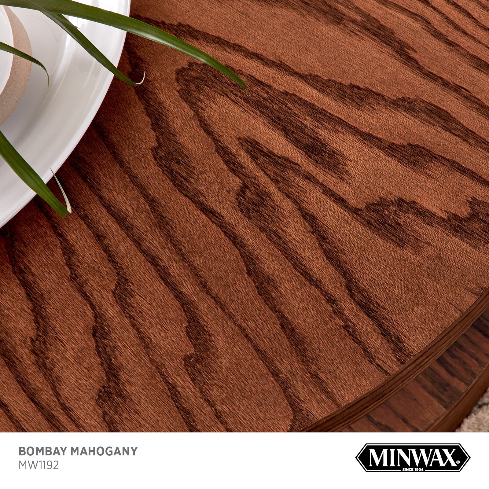 slide 2 of 6, Minwax Wood Finish Water-based Bombay Mahogany MW1192 Semi-transparent Interior Stain ( 1-quart ), 1 ct