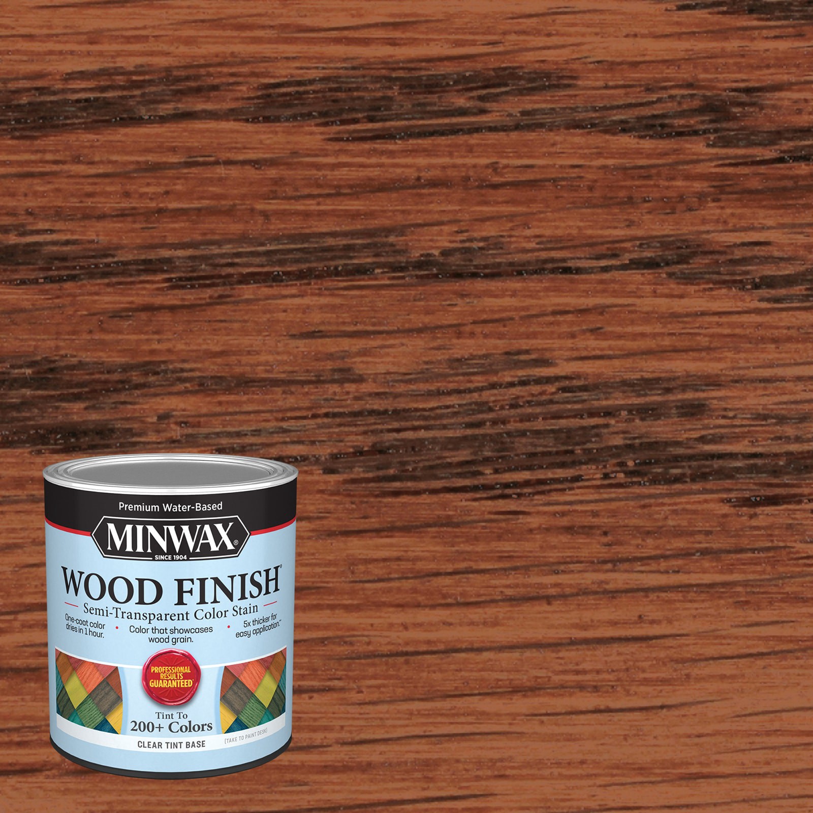slide 1 of 6, Minwax Wood Finish Water-based Bombay Mahogany MW1192 Semi-transparent Interior Stain ( 1-quart ), 1 ct