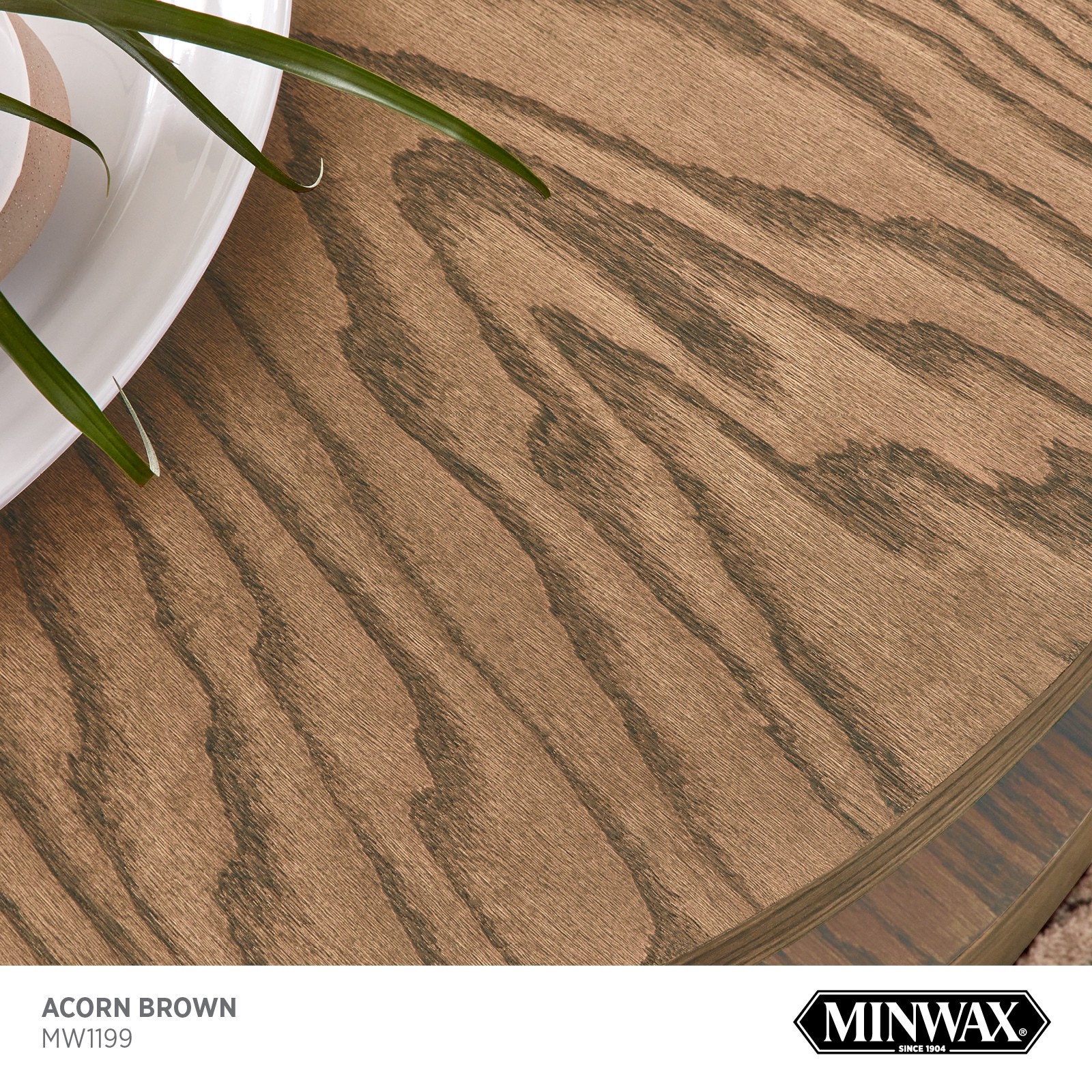 slide 2 of 6, Minwax Wood Finish Water-based Acorn Brown MW1199 Semi-transparent Interior Stain ( 1-quart ), 1 ct