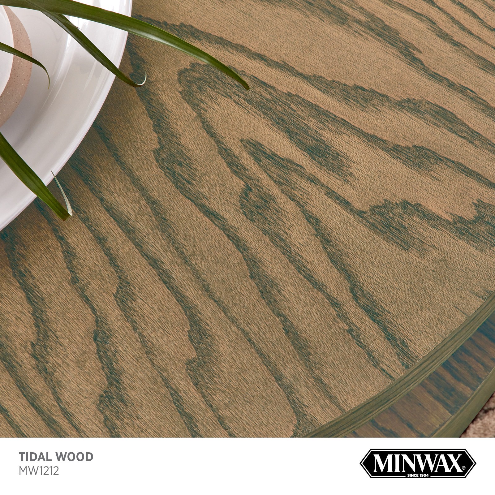slide 2 of 6, Minwax Wood Finish Water-based Tidal Wood MW1212 Semi-transparent Interior Stain ( 1-quart ), 1 ct