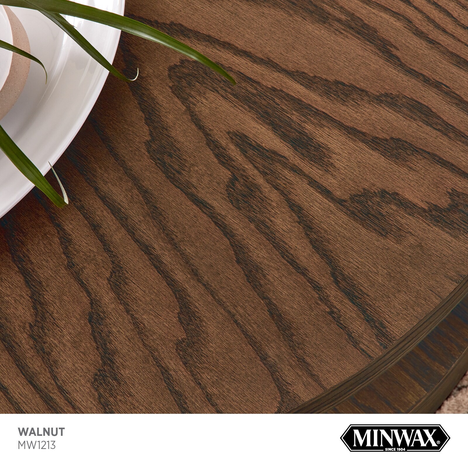 slide 2 of 6, Minwax Wood Finish Water-based Walnut MW1213 Semi-transparent Interior Stain ( 1-quart ), 1 ct