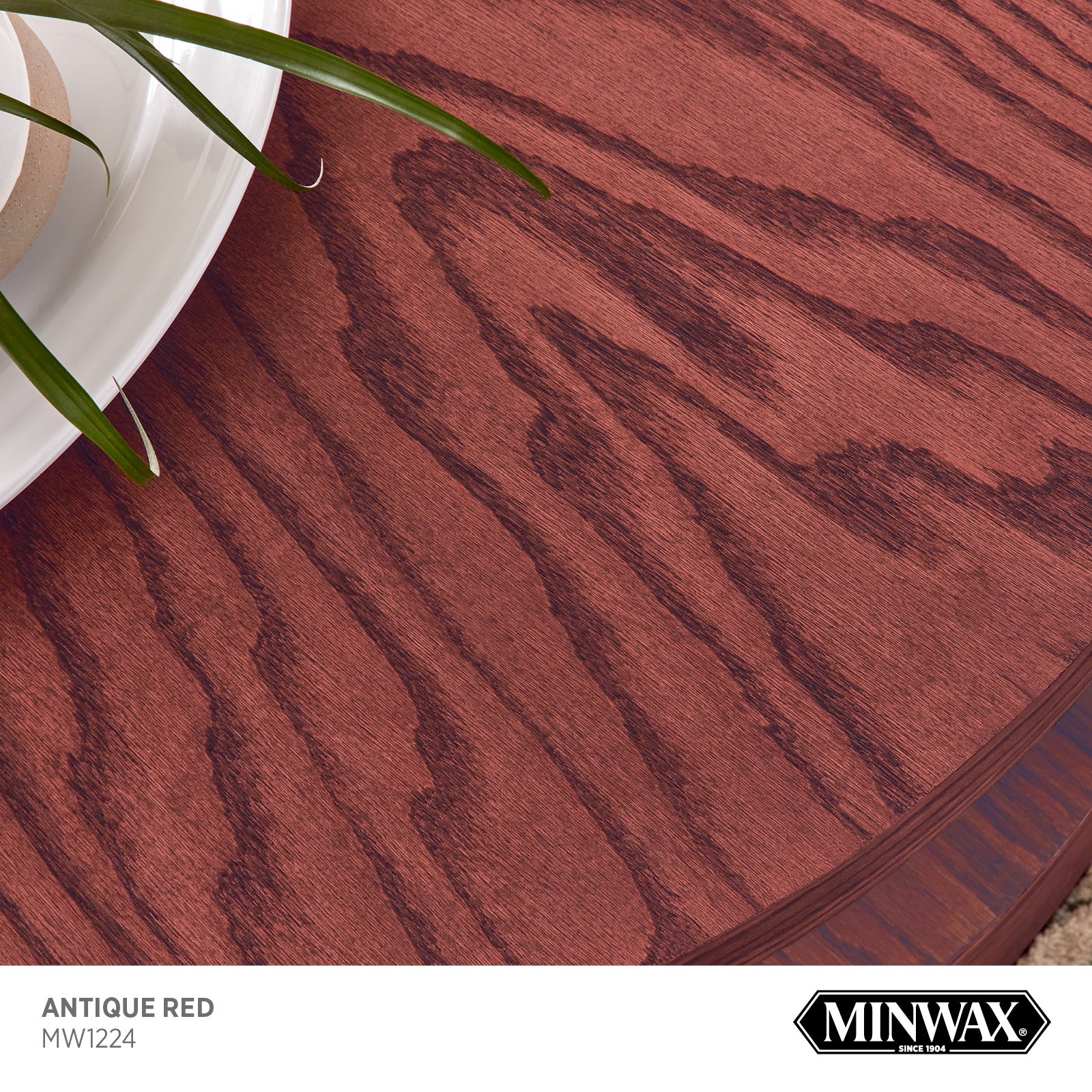 slide 2 of 6, Minwax Wood Finish Water-based Antique Red MW1224 Semi-transparent Interior Stain ( 1-quart ), 1 ct