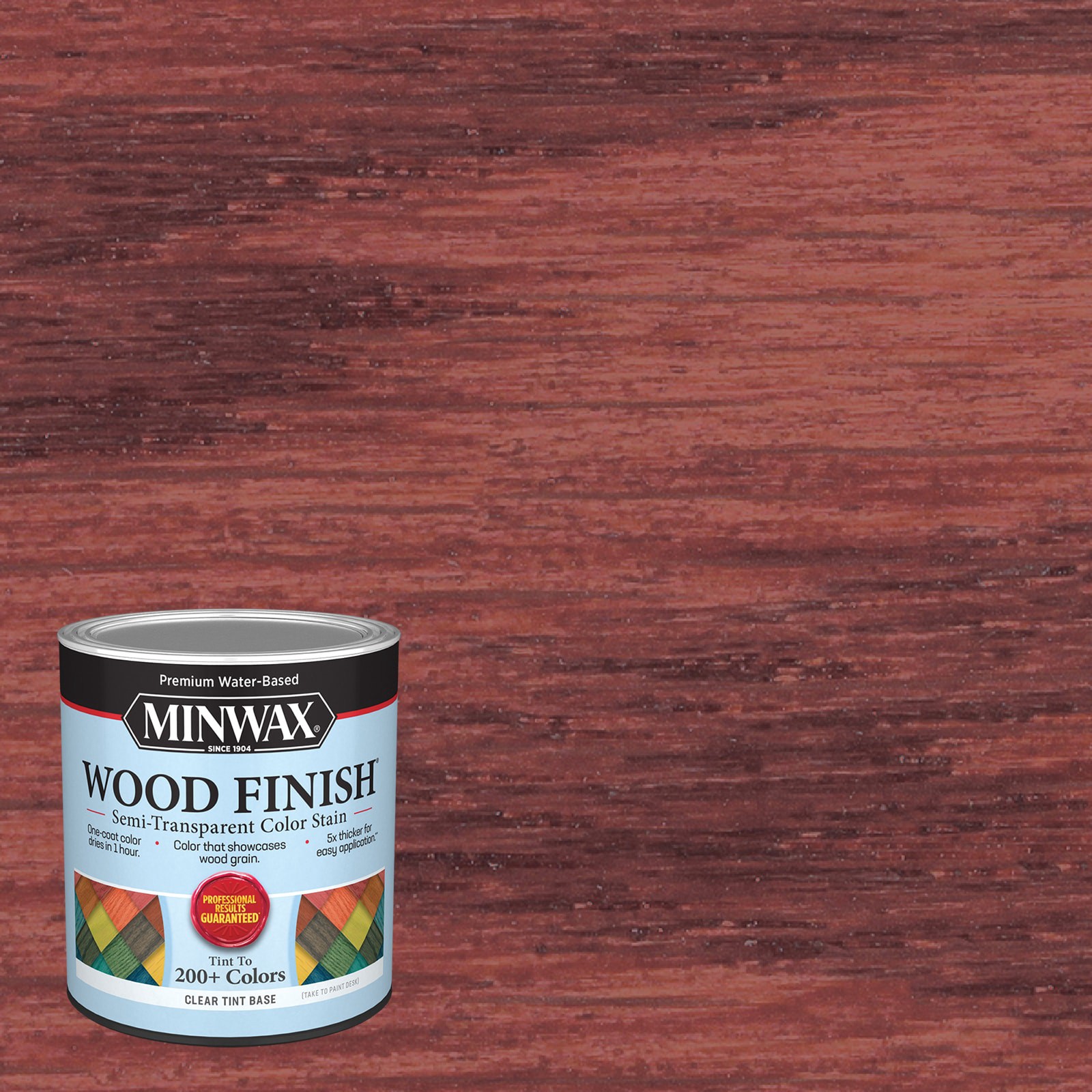 slide 1 of 6, Minwax Wood Finish Water-based Antique Red MW1224 Semi-transparent Interior Stain ( 1-quart ), 1 ct