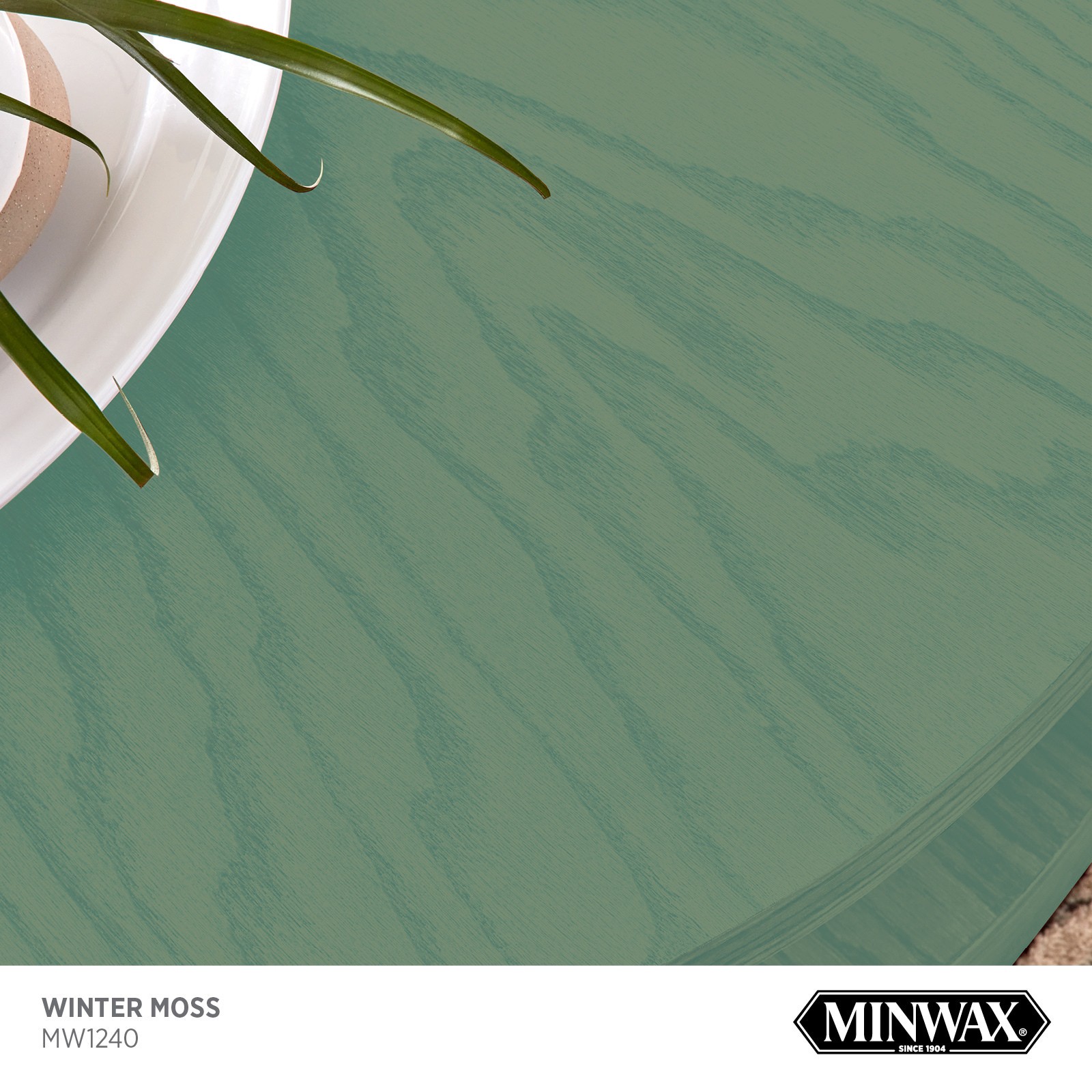 slide 2 of 6, Minwax Wood Finish Water-based Winter Moss MW1240 Semi-transparent Interior Stain ( 1-quart ), 1 ct