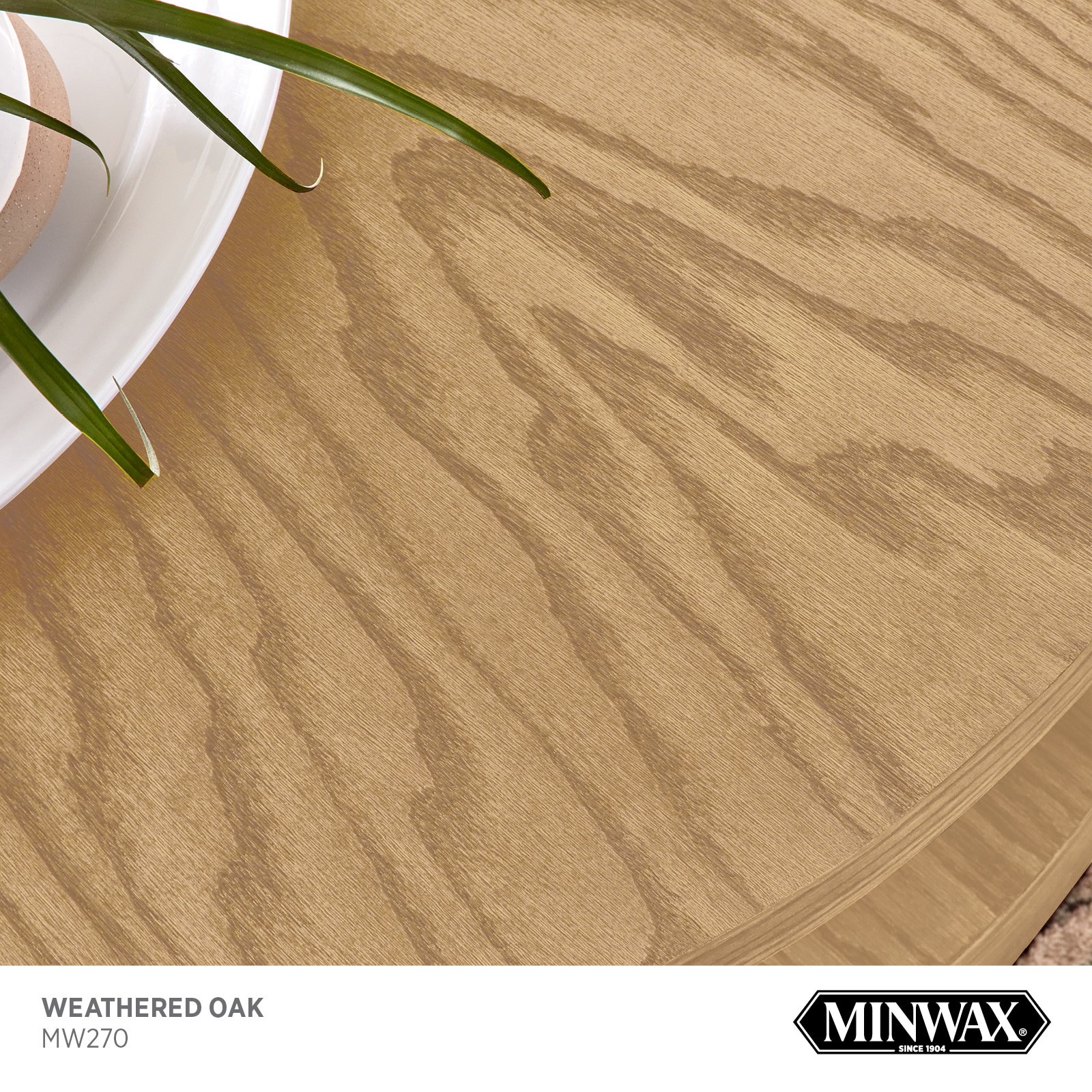 slide 2 of 6, Minwax Wood Finish Water-based Weathered Oak MW270 Semi-transparent Interior Stain ( 1-quart ), 1 ct