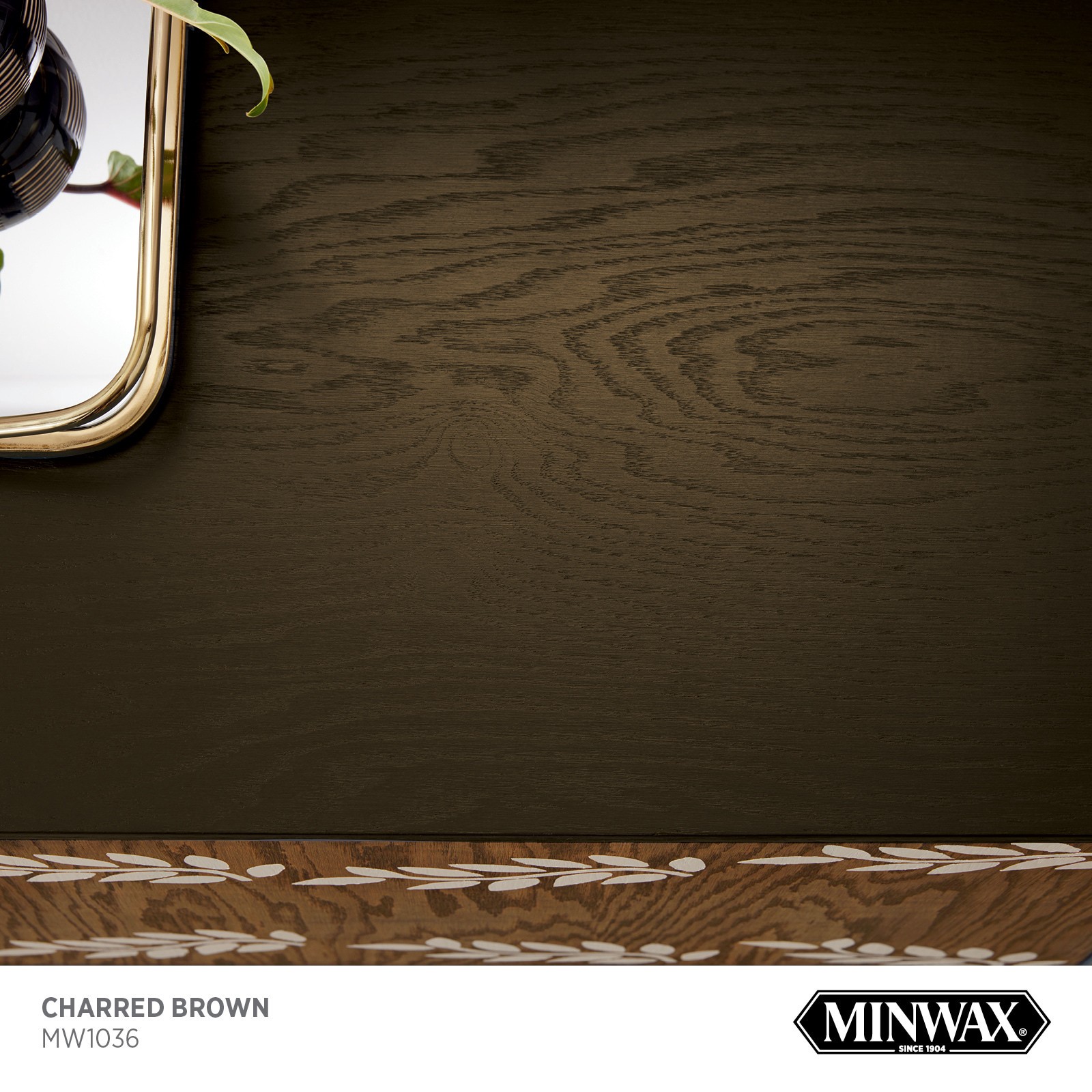 slide 2 of 6, Minwax Wood Finish Water-based Charred Brown MW1036 Solid Interior Stain ( 1-quart ), 1 ct