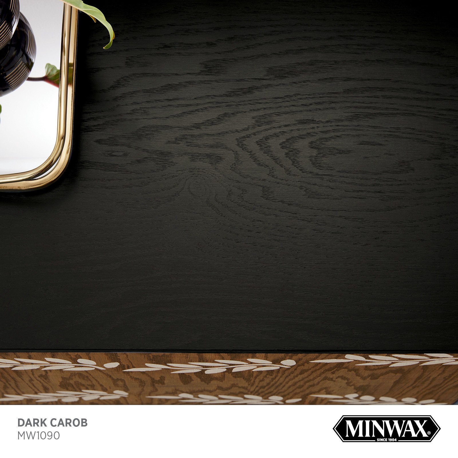 slide 2 of 6, Minwax Wood Finish Water-based Dark Carob MW1090 Solid Interior Stain ( 1-quart ), 1 ct