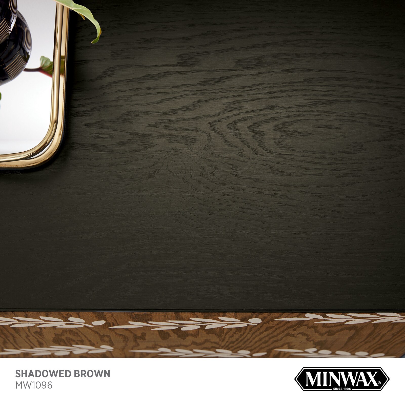 slide 2 of 6, Minwax Wood Finish Water-based Shadowed Brown MW1096 Solid Interior Stain ( 1-quart ), 1 ct