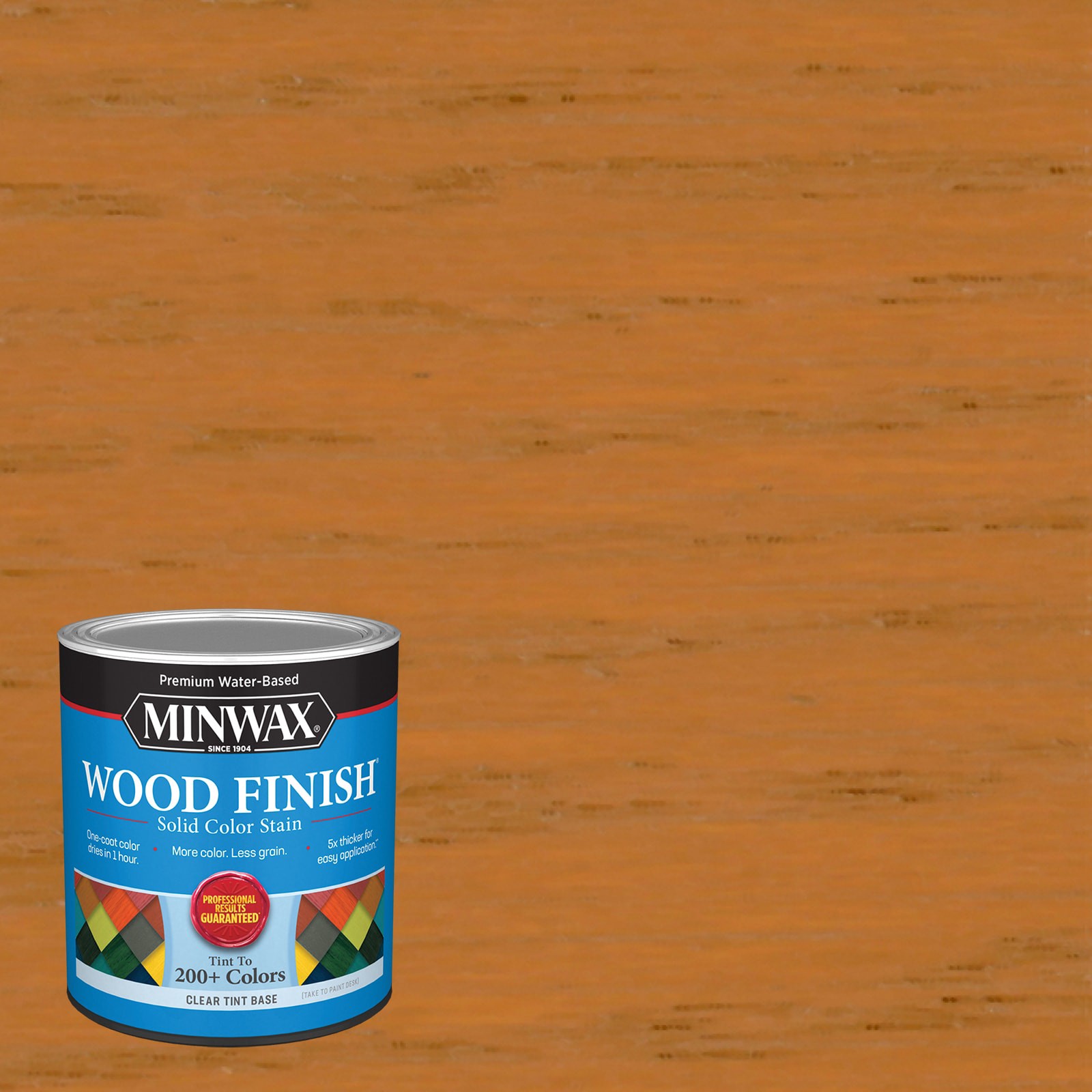 slide 1 of 6, Minwax Wood Finish Water-based Amber MW1107 Solid Interior Stain ( 1-quart ), 1 ct