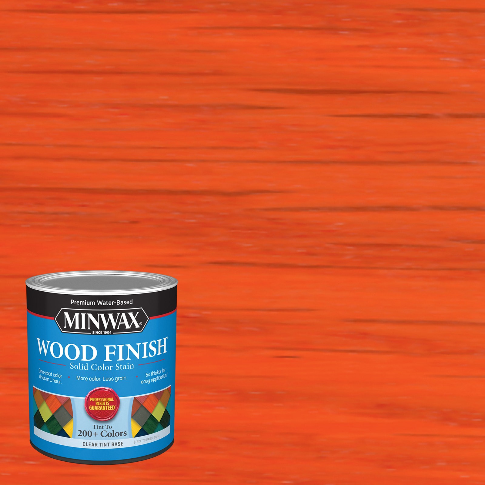 slide 1 of 6, Minwax Wood Finish Water-based Tangerine MW1127 Solid Interior Stain ( 1-quart ), 1 ct