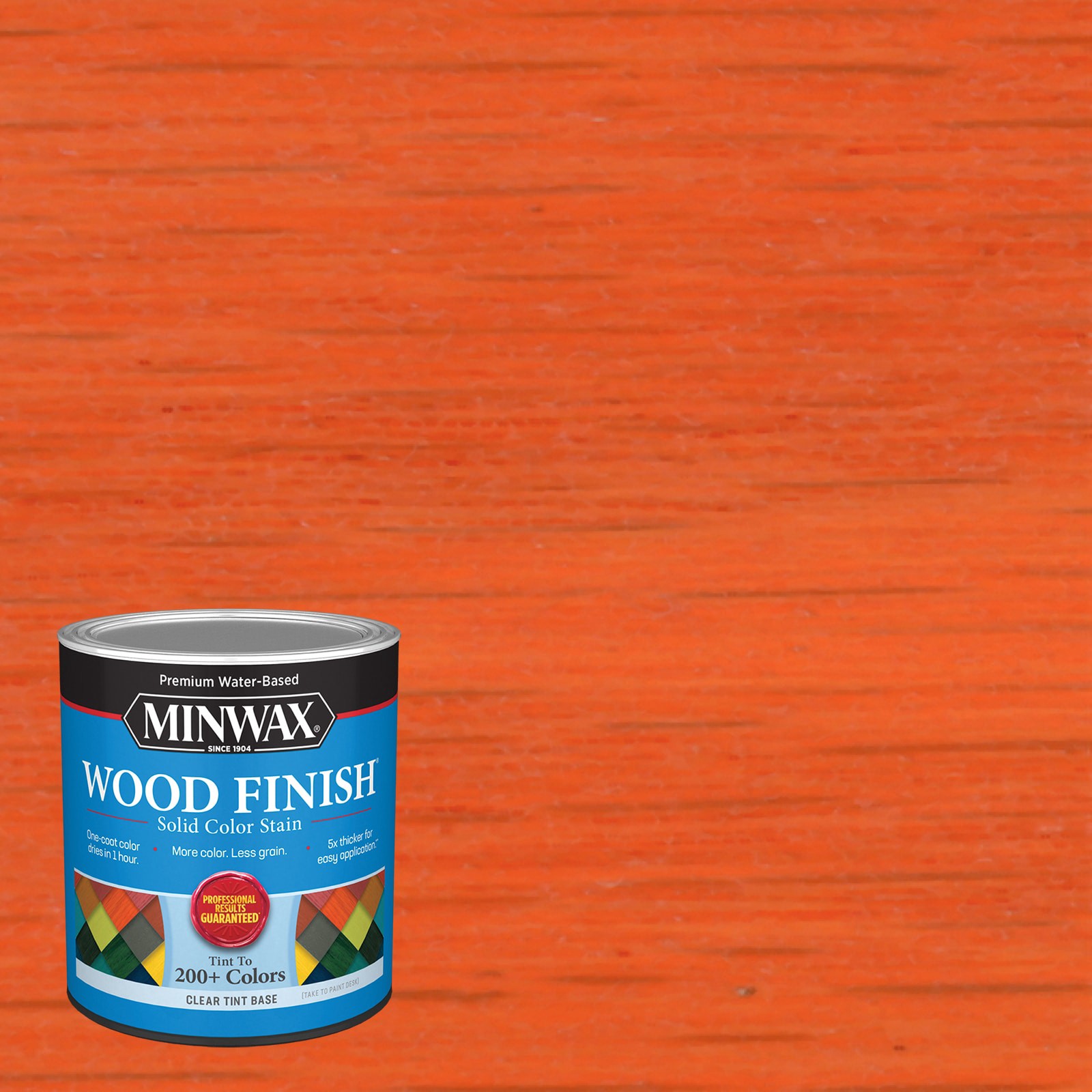 slide 1 of 6, Minwax Wood Finish Water-based Fiesta Orange MW1128 Solid Interior Stain ( 1-quart ), 1 ct