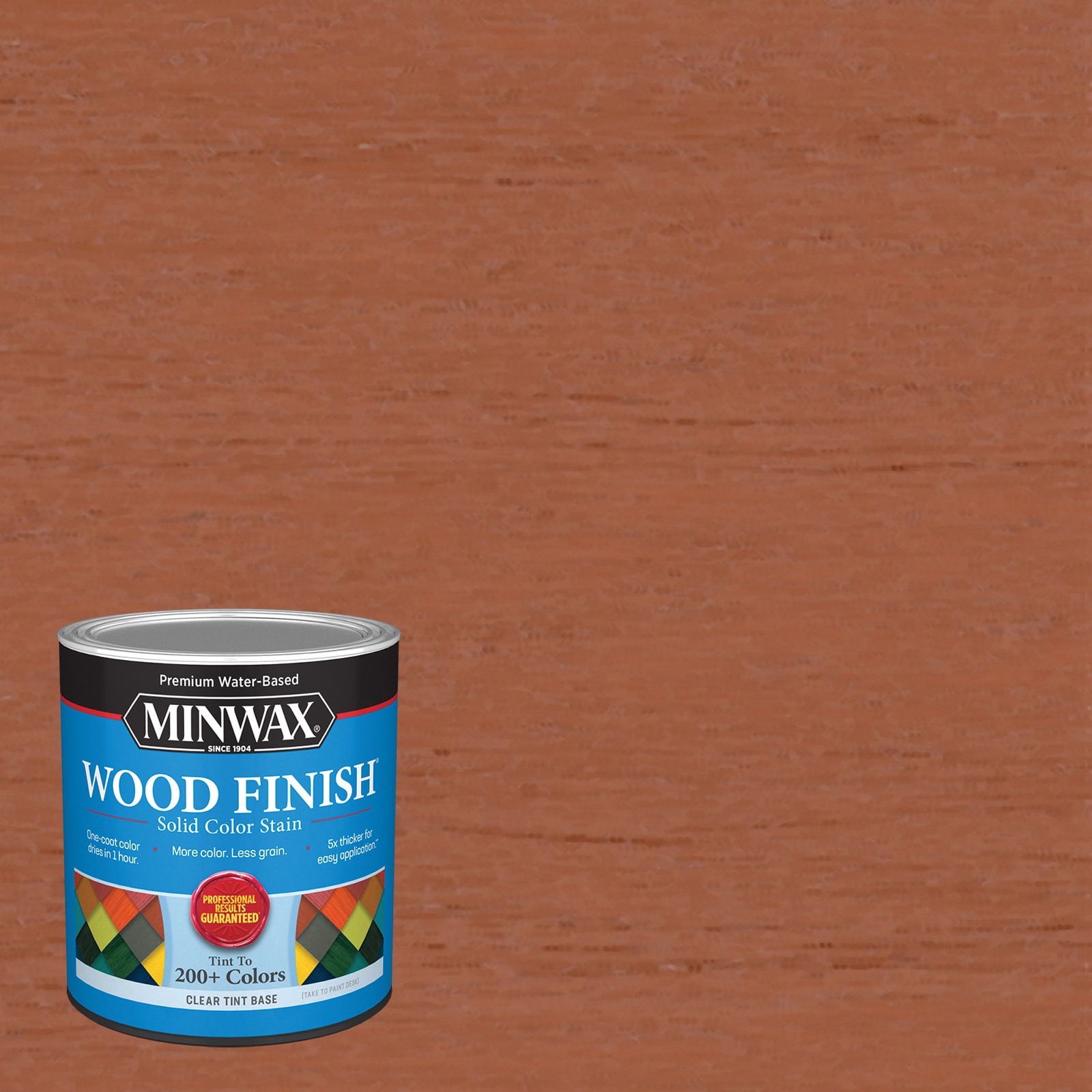 slide 1 of 6, Minwax Wood Finish Water-based Deep Terra MW1140 Solid Interior Stain ( 1-quart ), 1 ct