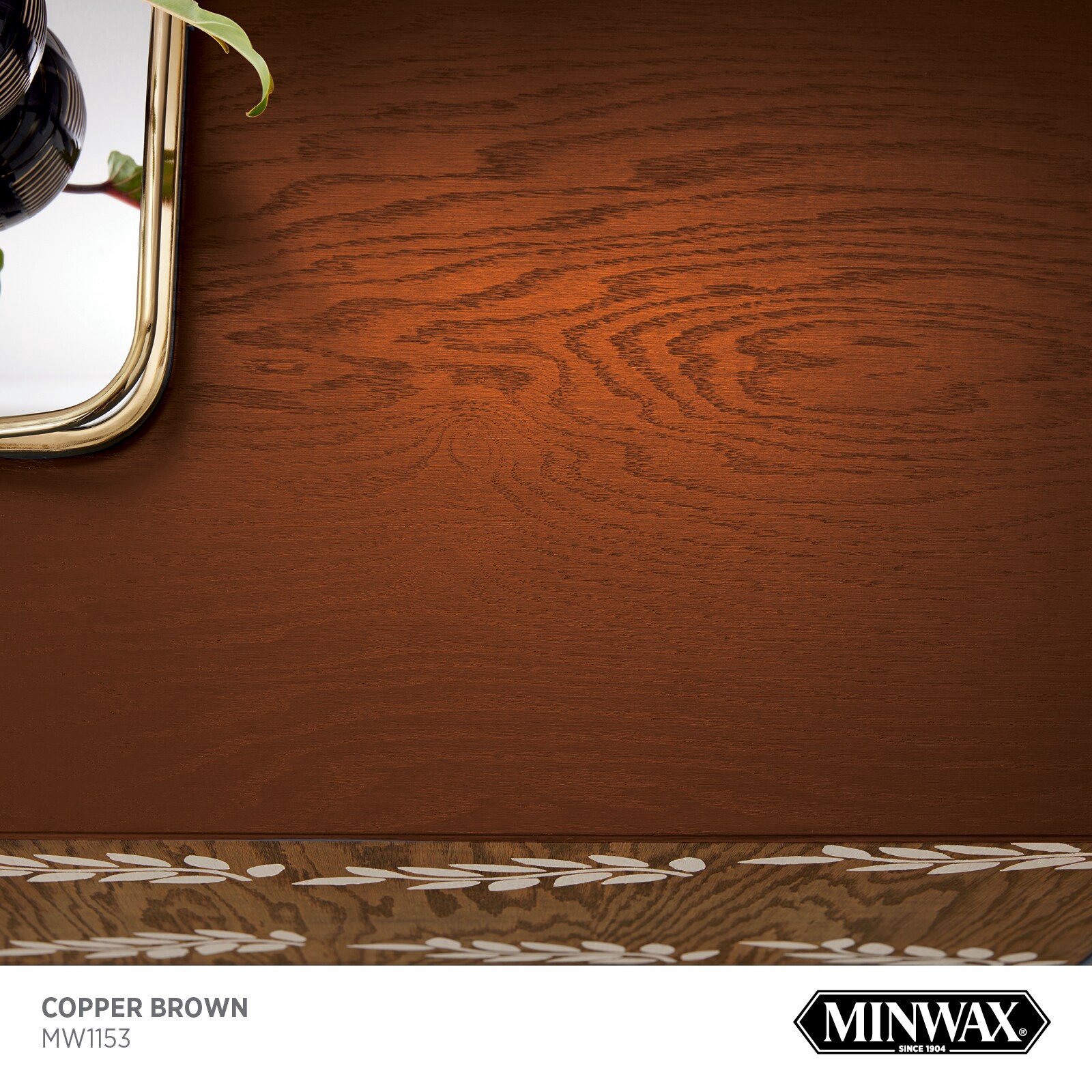 slide 2 of 6, Minwax Wood Finish Water-based Copper Brown MW1153 Solid Interior Stain ( 1-quart ), 1 ct
