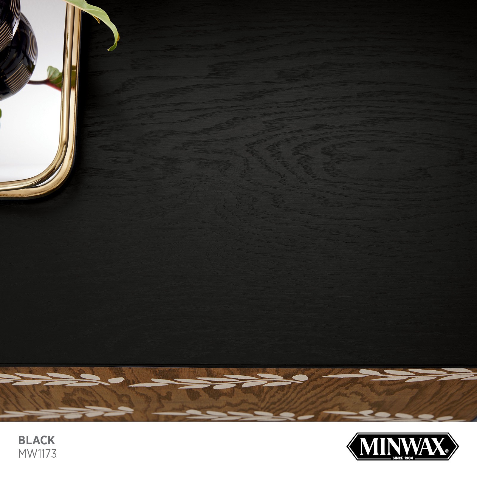 slide 2 of 6, Minwax Wood Finish Water-based Black MW1173 Solid Interior Stain ( 1-quart ), 1 ct