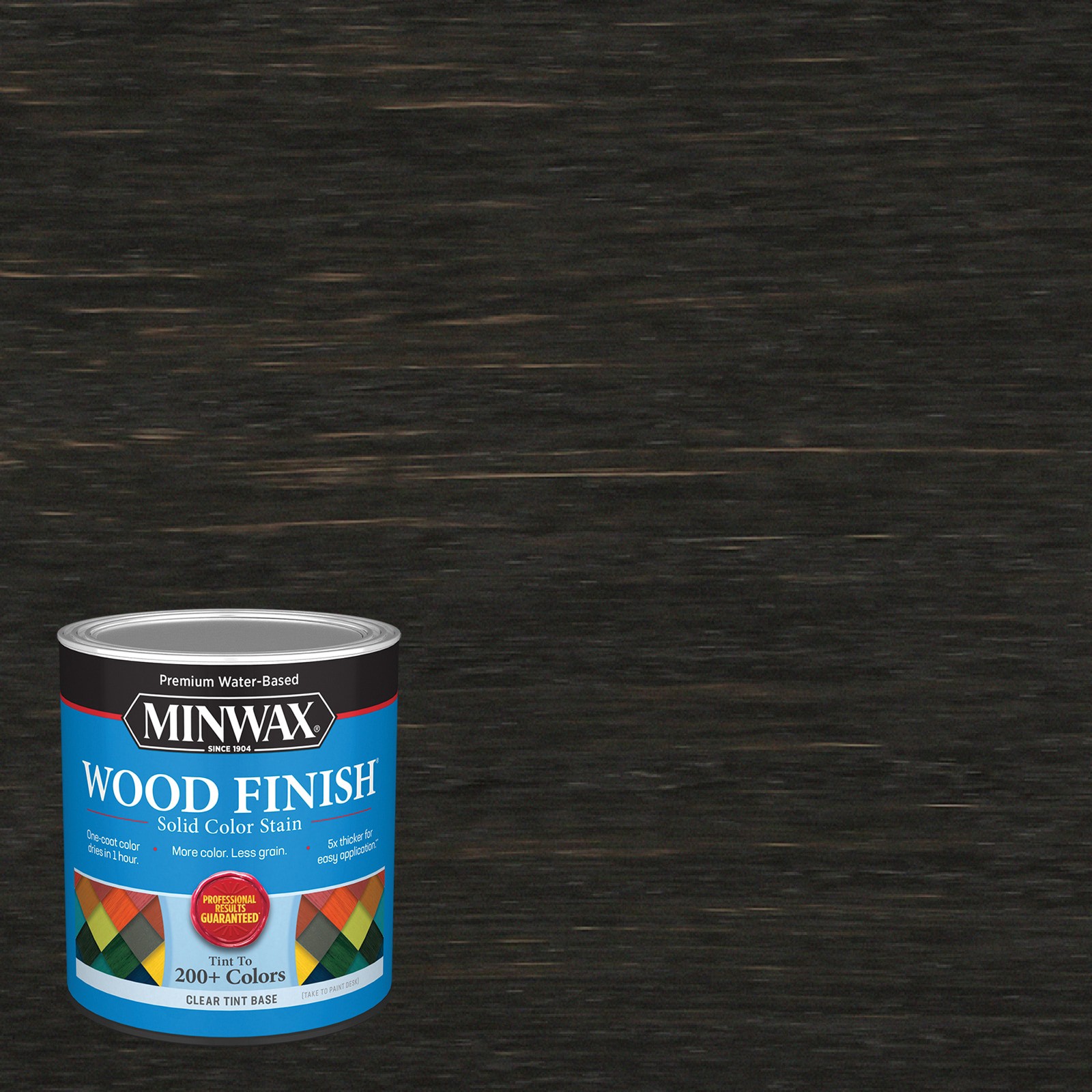 slide 1 of 6, Minwax Wood Finish Water-based Black MW1173 Solid Interior Stain ( 1-quart ), 1 ct