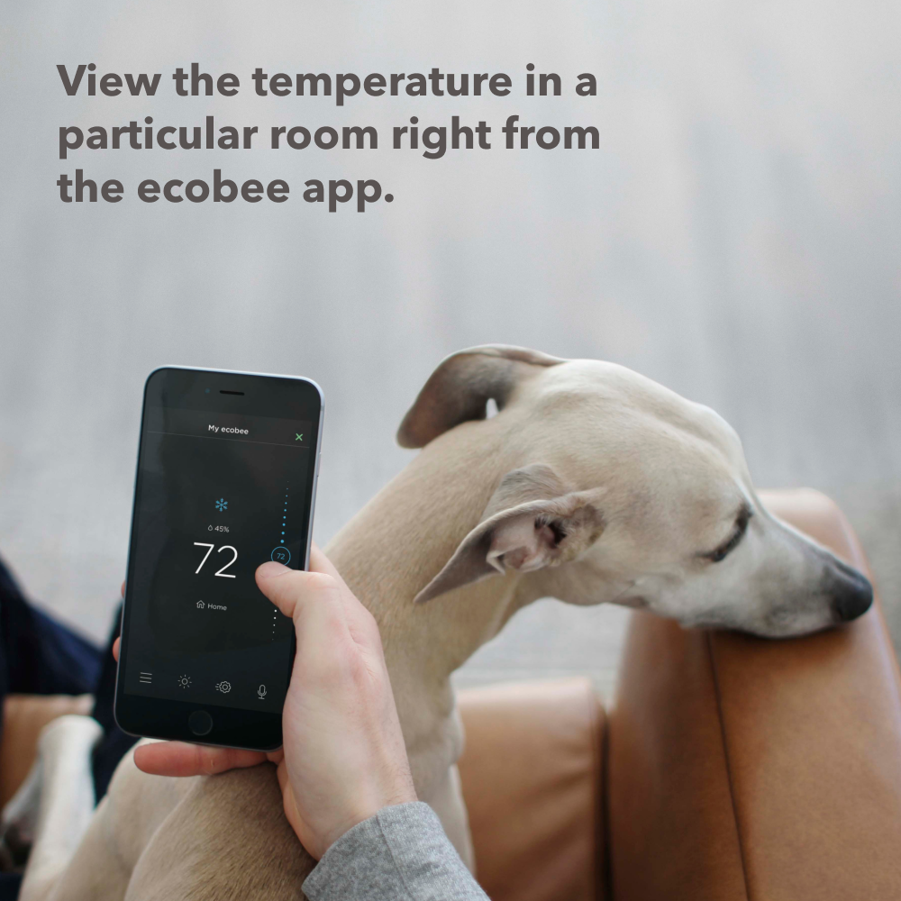slide 4 of 6, ecobee White Room Sensor (Pack of- 2), 1 ct