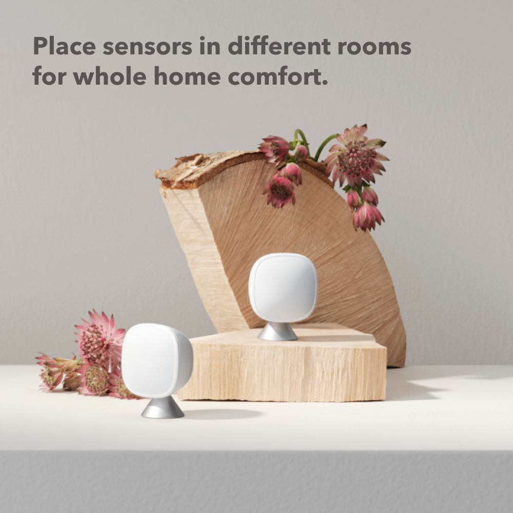 slide 6 of 6, ecobee White Room Sensor (Pack of- 2), 1 ct