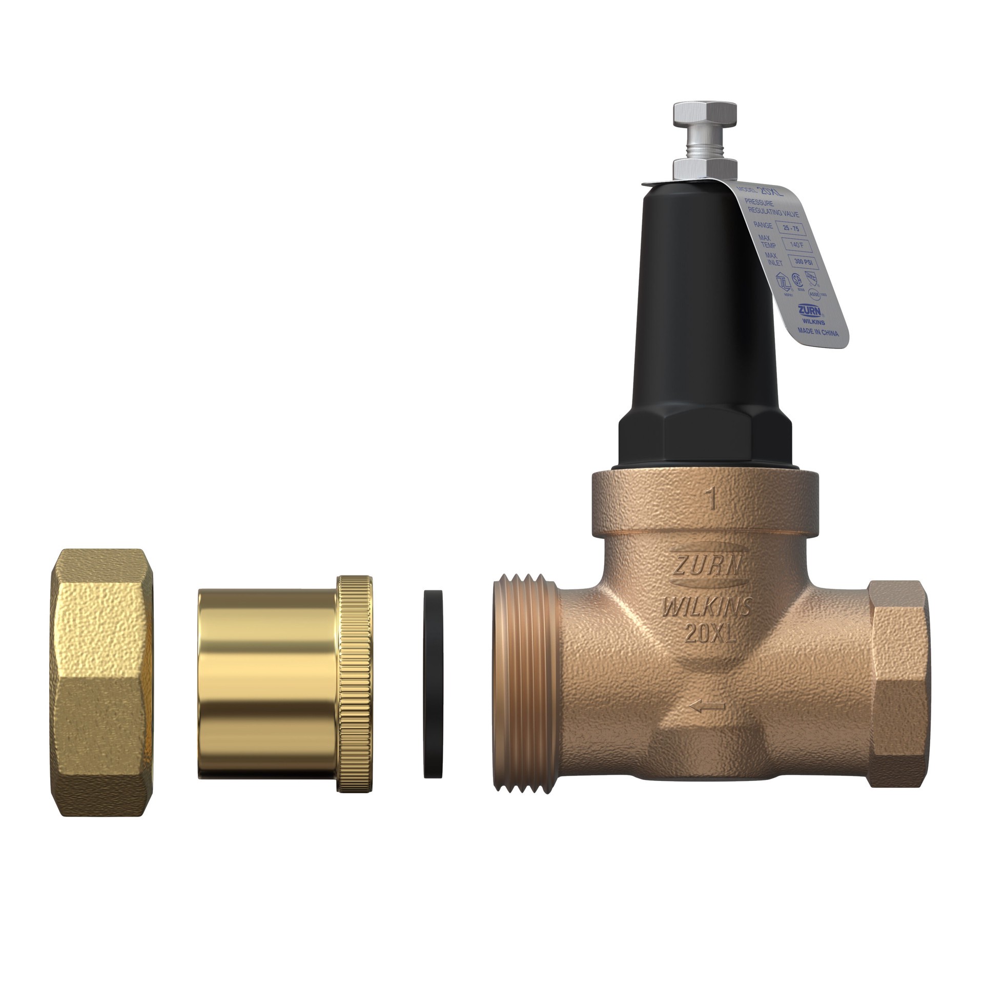 slide 2 of 6, Zurn Wilkins 1-in FNPT Bronze Pressure reducing valve, 1 ct