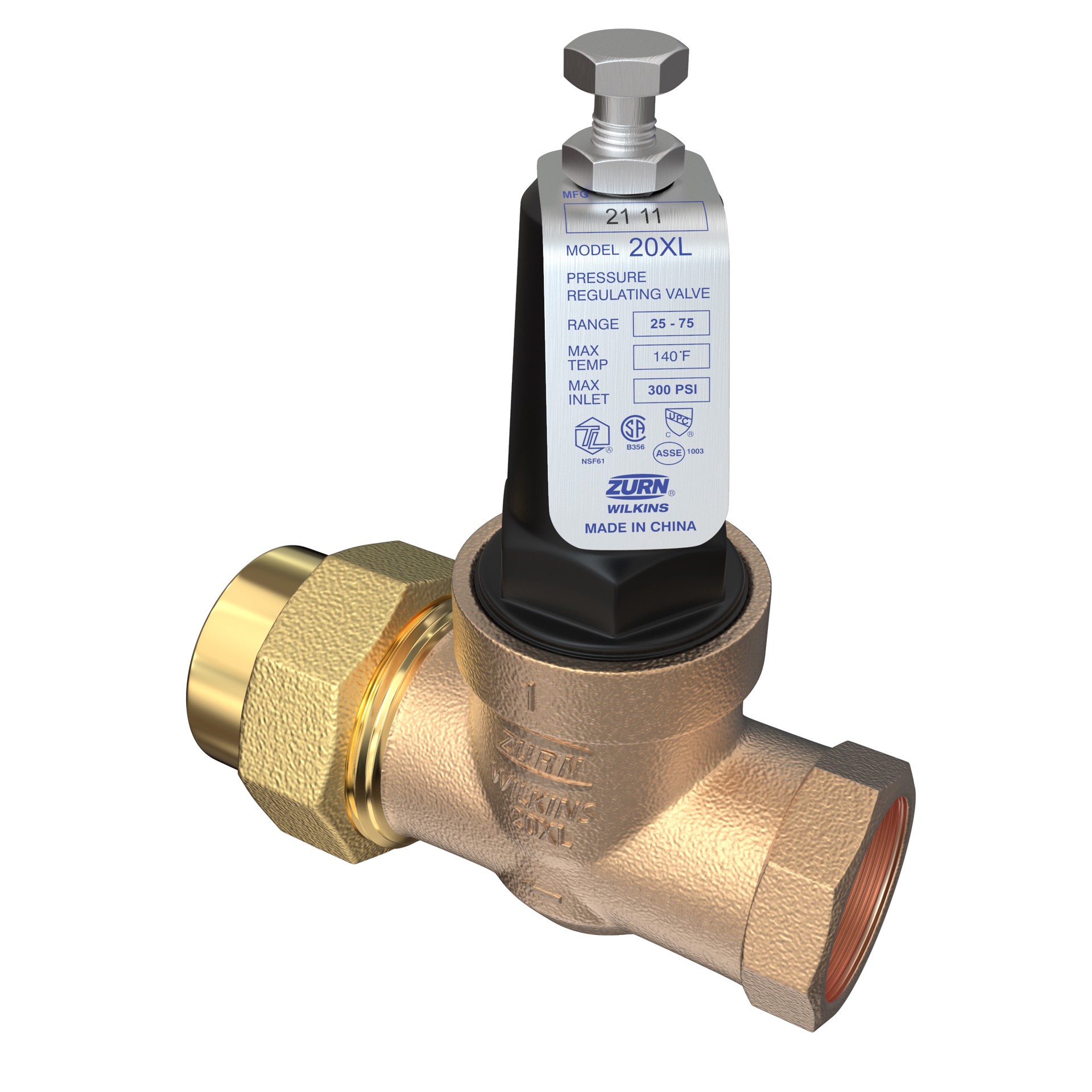 slide 5 of 6, Zurn Wilkins 1-in FNPT Bronze Pressure reducing valve, 1 ct