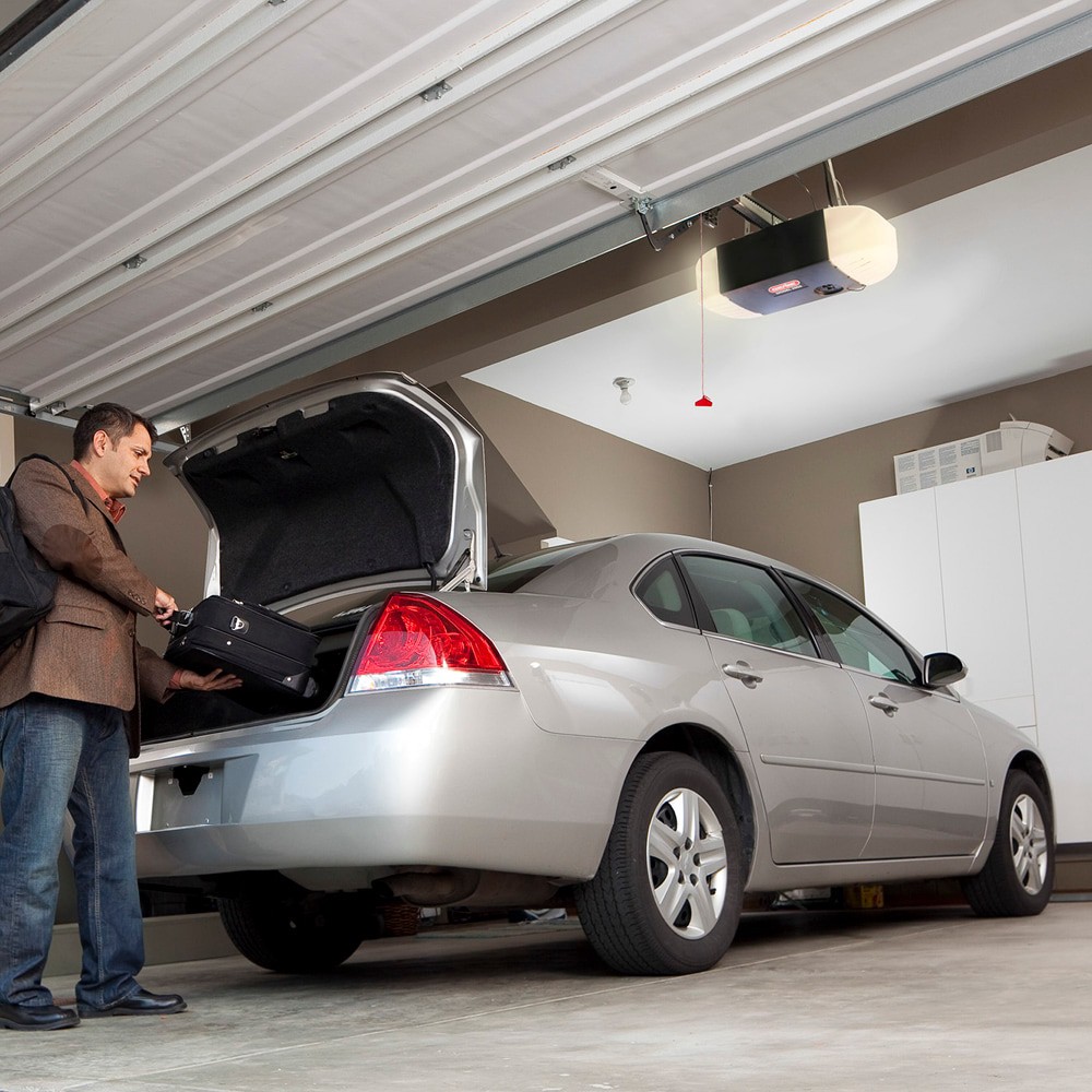 slide 3 of 6, Genie 3/4 HPc Ultra Quiet Belt drive Garage Door Opener, 1 ct