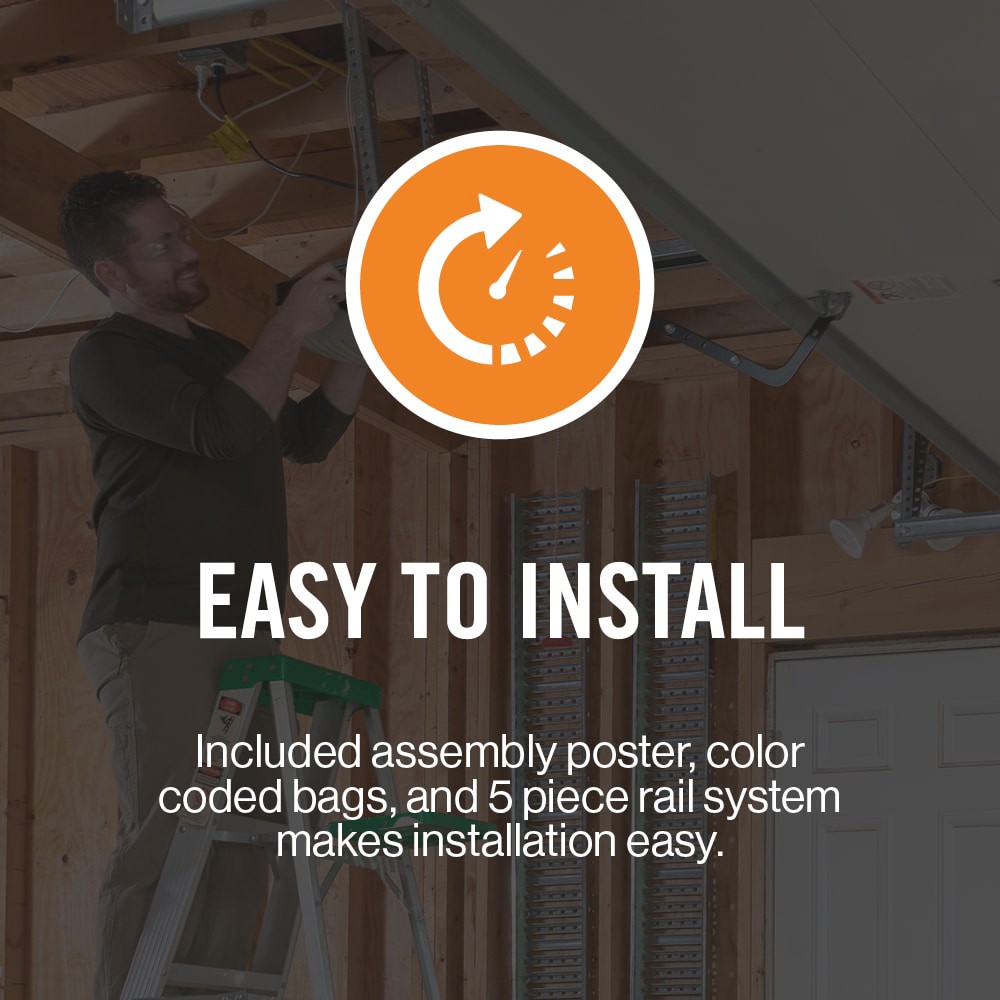 slide 5 of 6, Genie 3/4 HPc Ultra Quiet Belt drive Garage Door Opener, 1 ct