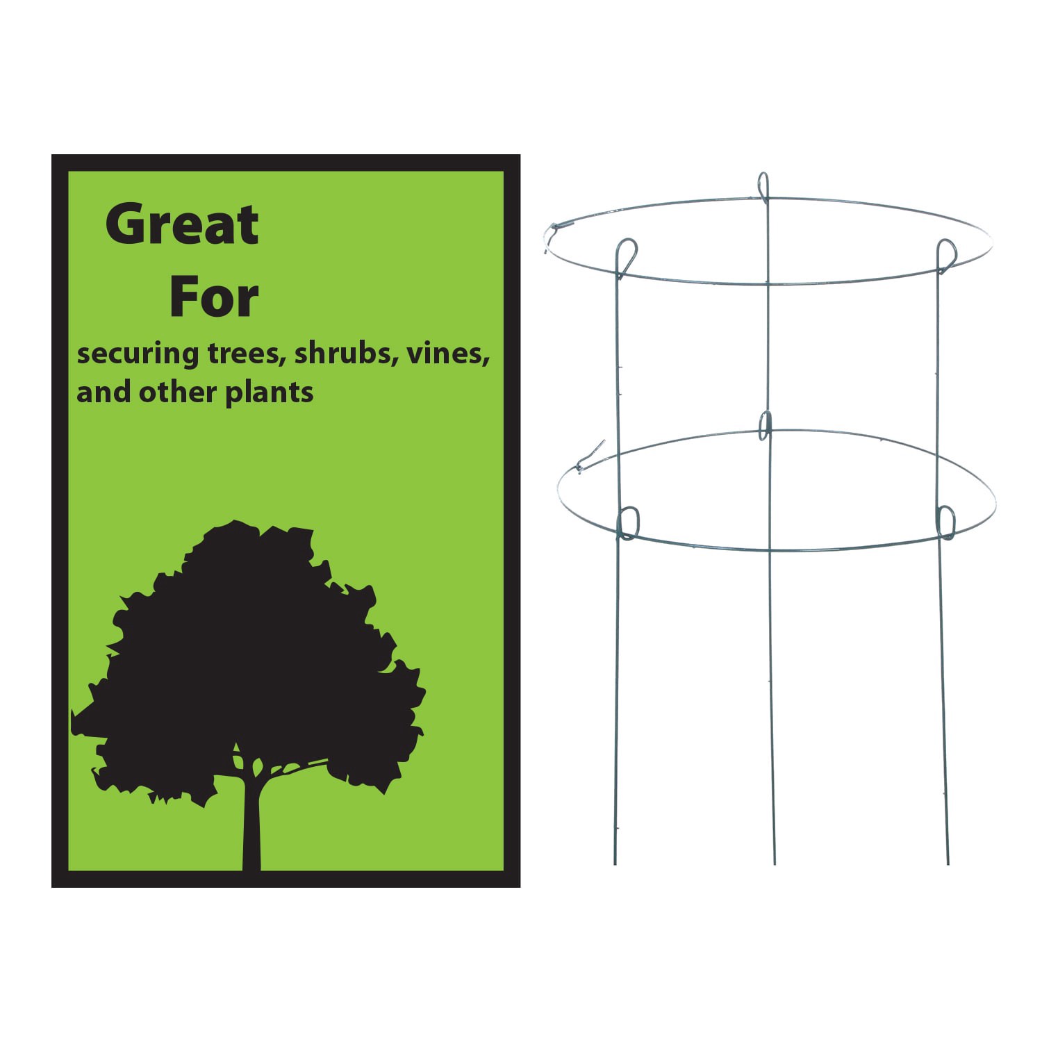 slide 5 of 5, 36-in Green Metal Garden Stake, 1 ct