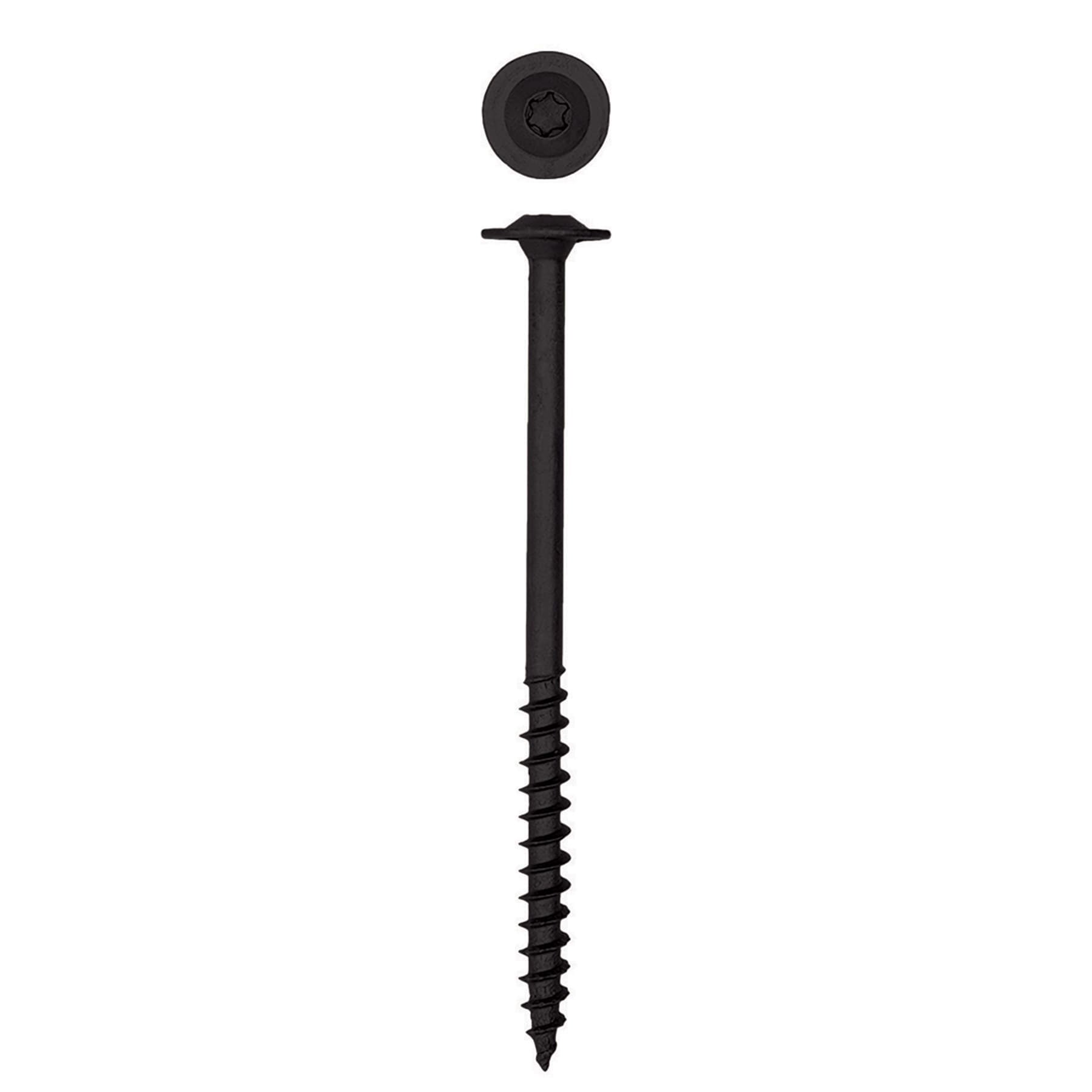 slide 2 of 6, SPAX 5/16-in x 5-in Black Coated Washer -Head Exterior Structural wood screws 50 -Pack, 1 ct