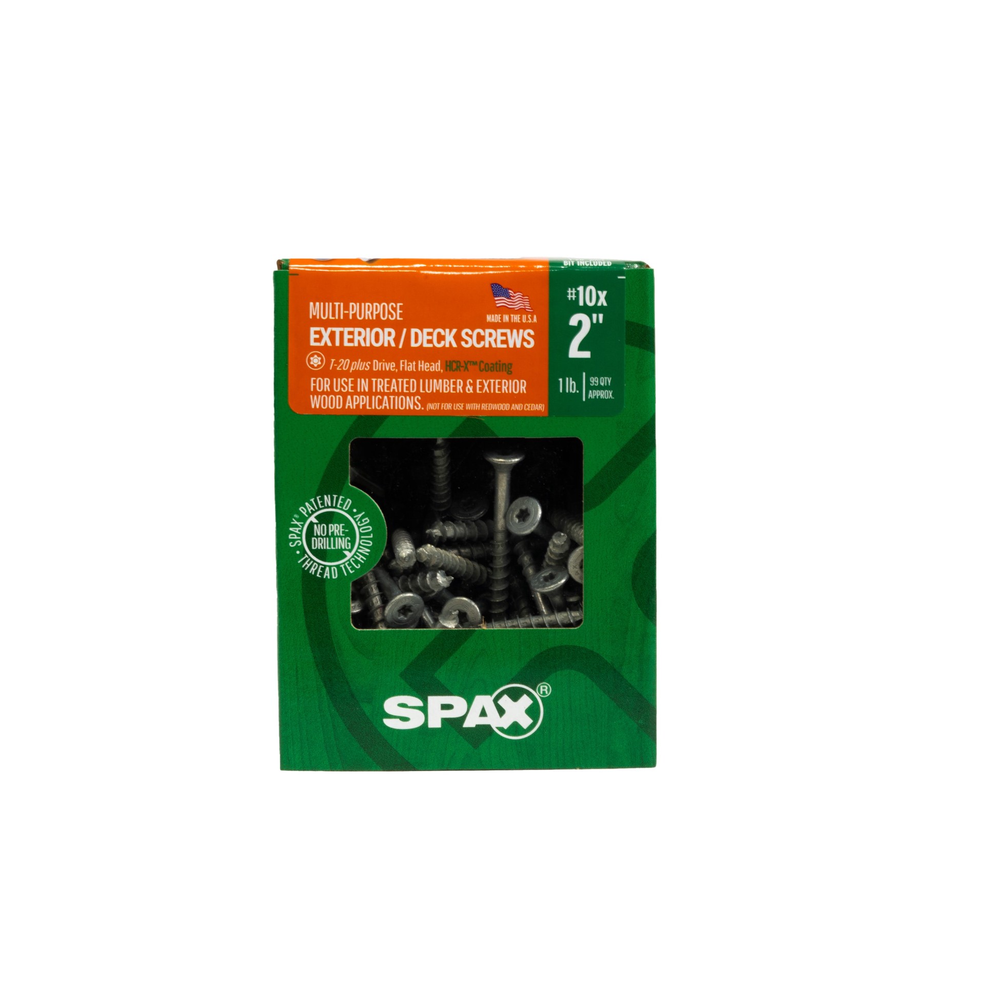 slide 3 of 6, SPAX Multi-Material #10 x 2-in Double-barrier Exterior Wood screws ( 99 -Per Box ), 1 ct