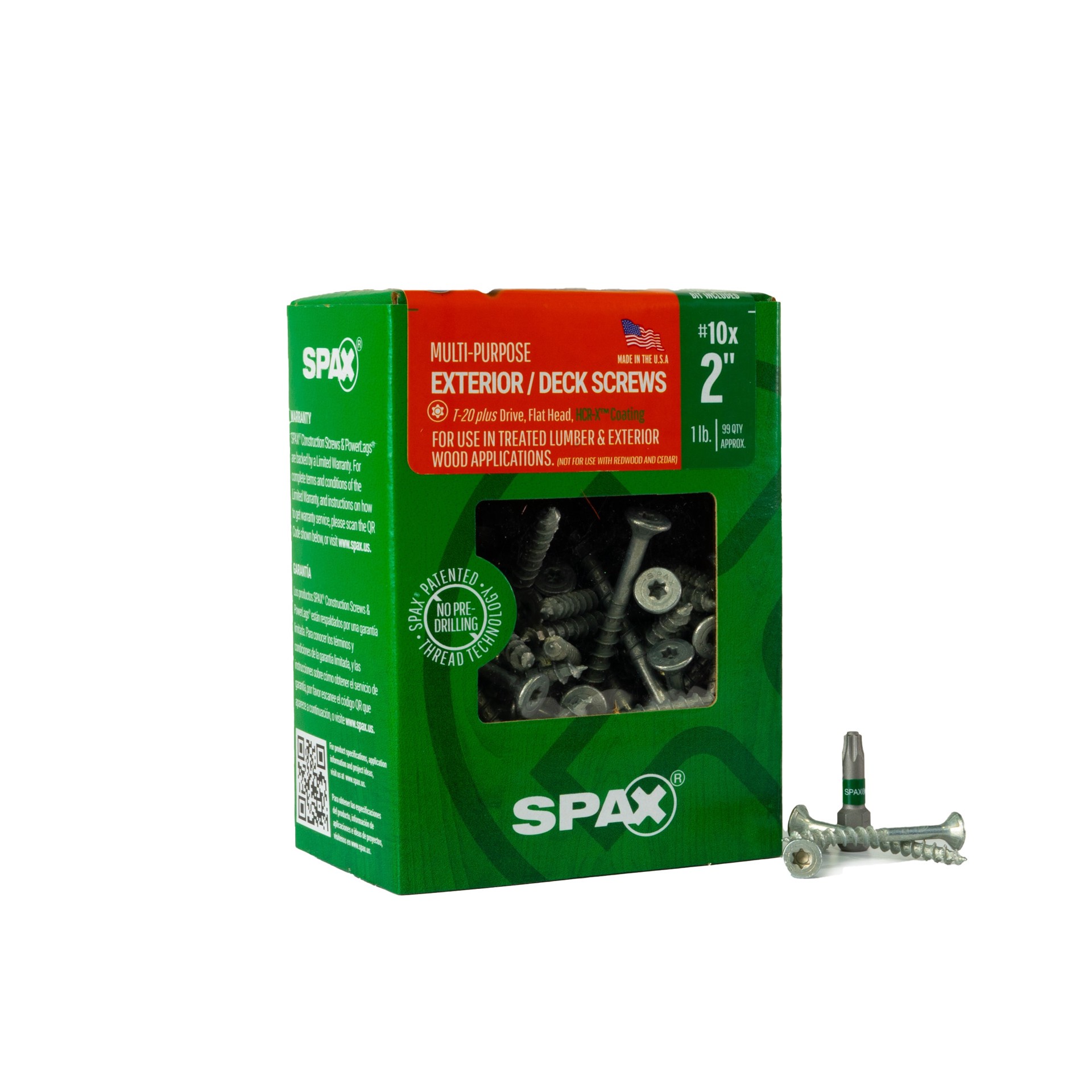 slide 1 of 6, SPAX Multi-Material #10 x 2-in Double-barrier Exterior Wood screws ( 99 -Per Box ), 1 ct