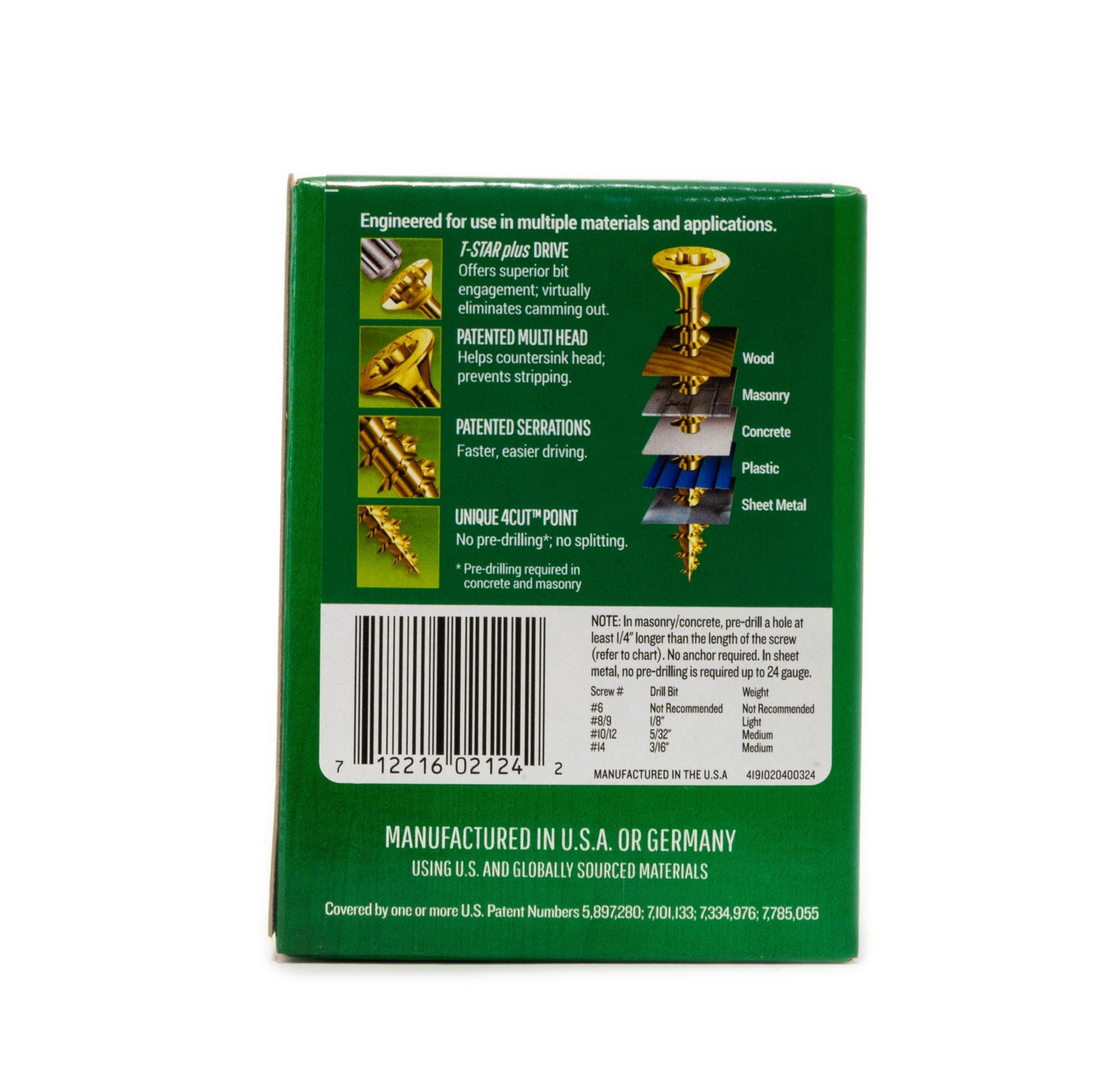 slide 4 of 6, SPAX Construction Framing Countersunk Flush Finish SPAX Multi-Material # #8 x 1-1/4-in Yellow zinc Interior Wood screws ( 240 -Per Box ), 1 ct