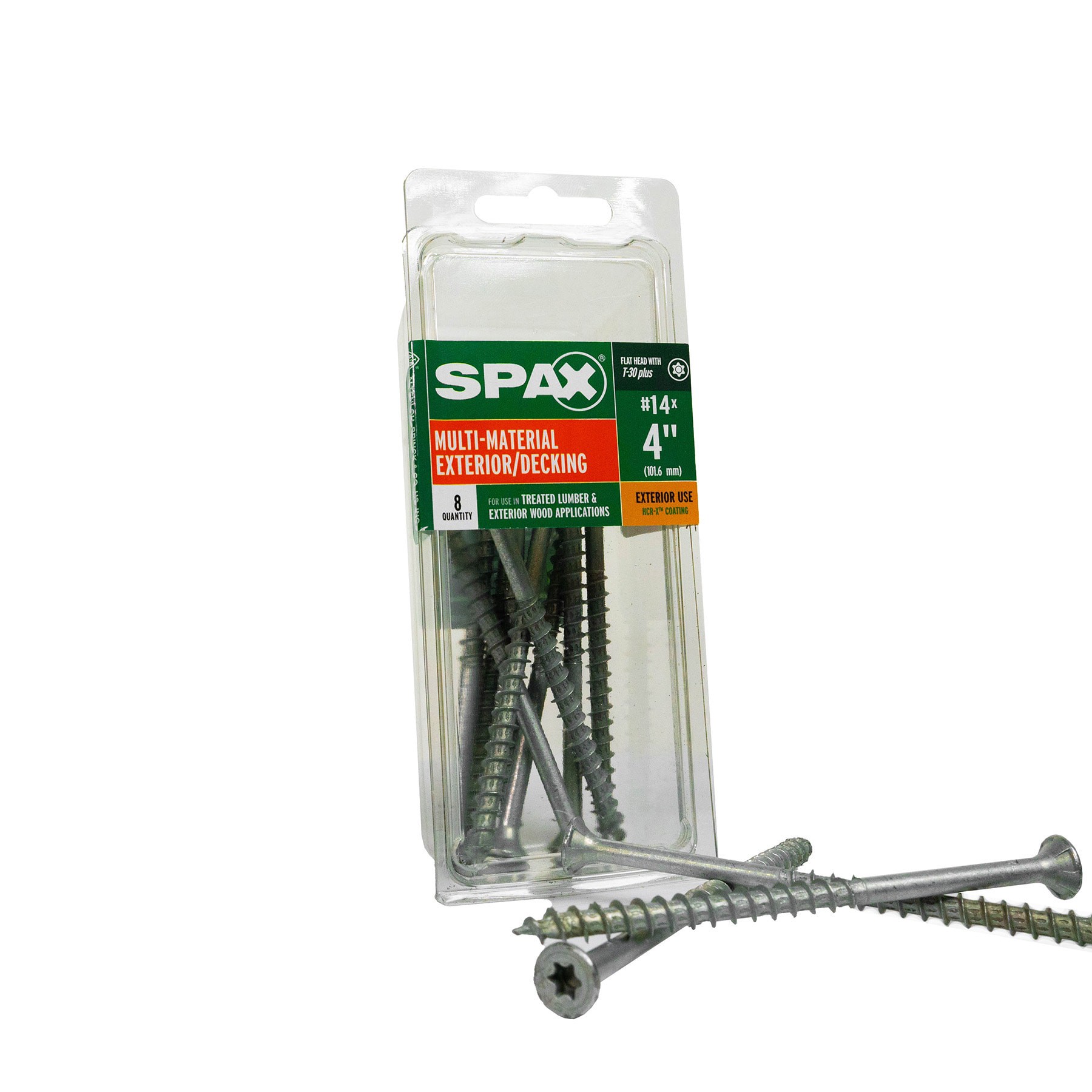 slide 1 of 6, SPAX Multi-Material #14 x 4-in Double-barrier Exterior Wood screws ( 8 -Per Box ), 1 ct
