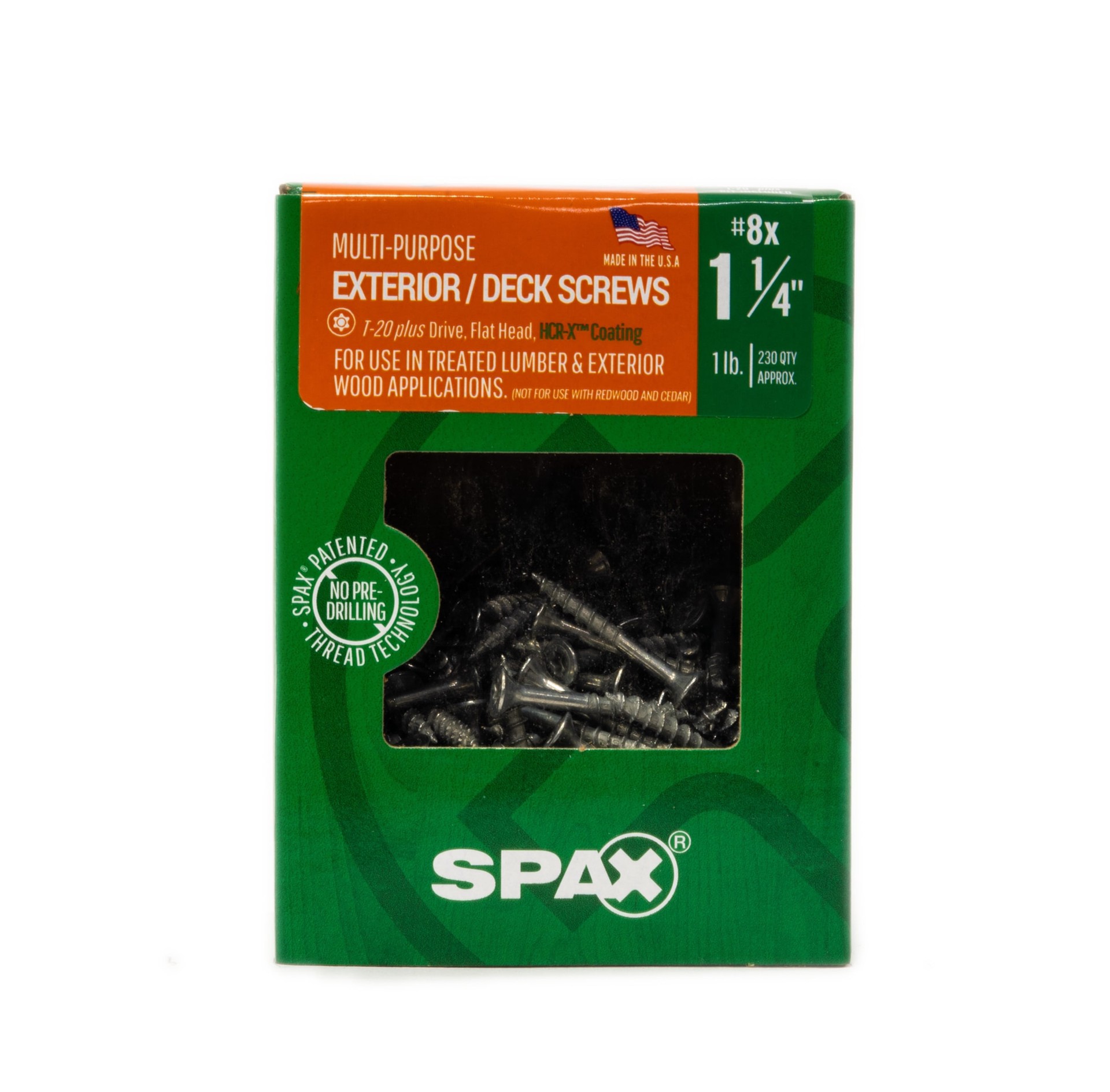slide 3 of 6, SPAX Multi-Material #8 x 1-1/4-in Double-barrier Exterior Wood screws ( 230 -Per Box ), 1 ct