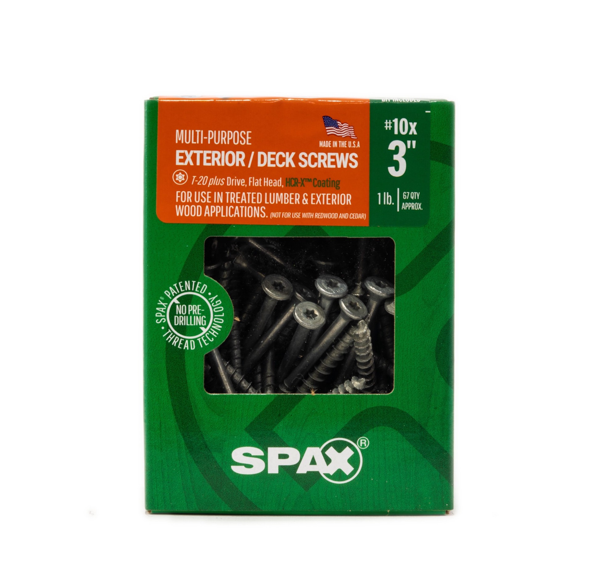 slide 3 of 6, SPAX Multi-Material #10 x 3-in Double-barrier Exterior Wood screws ( 67 -Per Box ), 1 ct