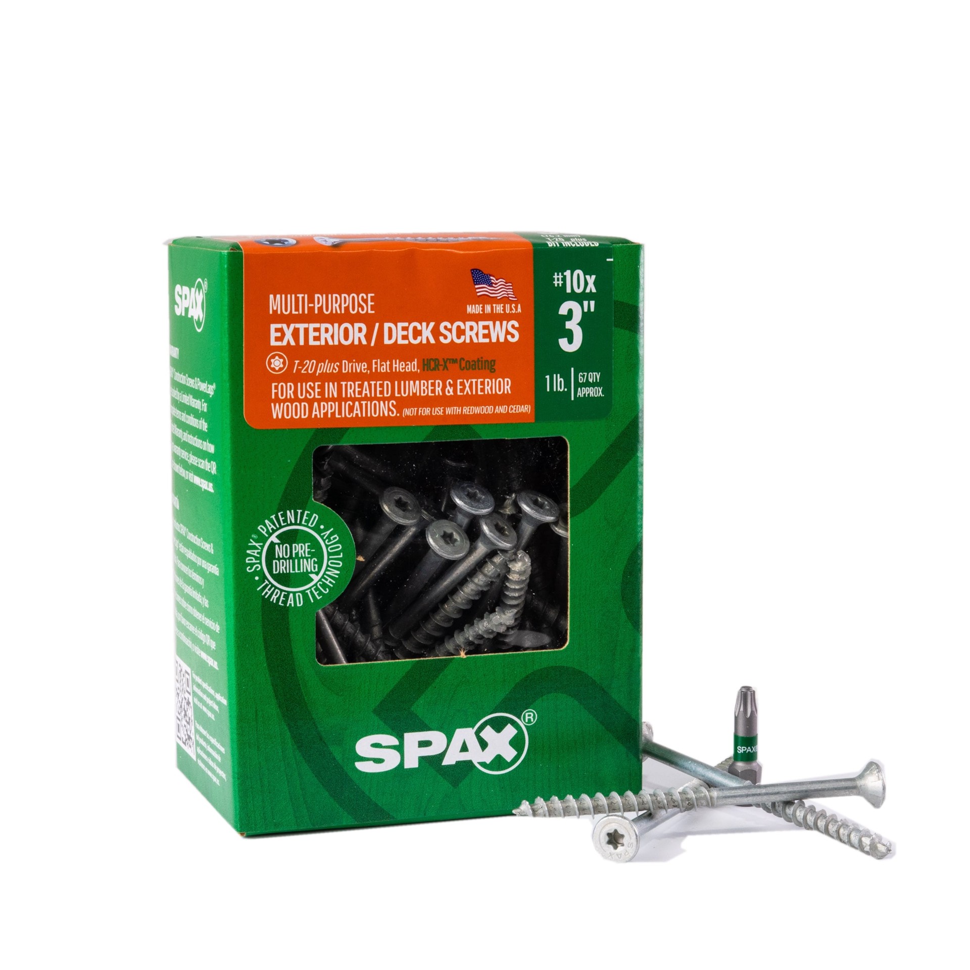 slide 1 of 6, SPAX Multi-Material #10 x 3-in Double-barrier Exterior Wood screws ( 67 -Per Box ), 1 ct