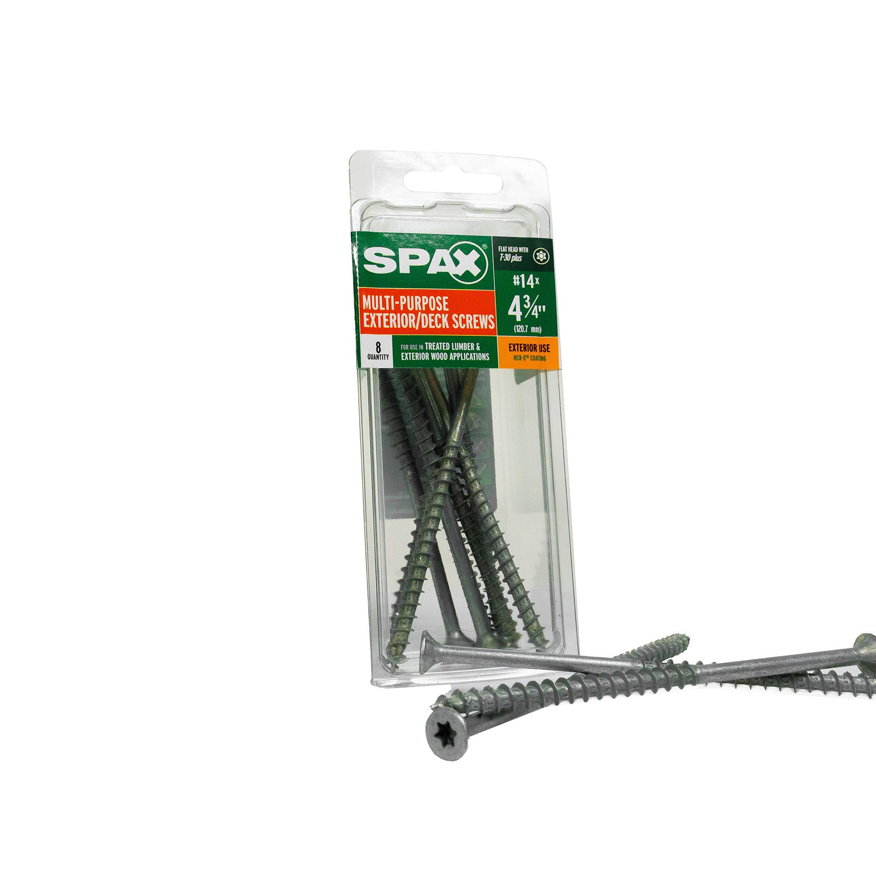 slide 1 of 6, SPAX Multi-Material #14 x 4-3/4-in Double-barrier Exterior Wood screws ( 8 -Per Box ), 1 ct