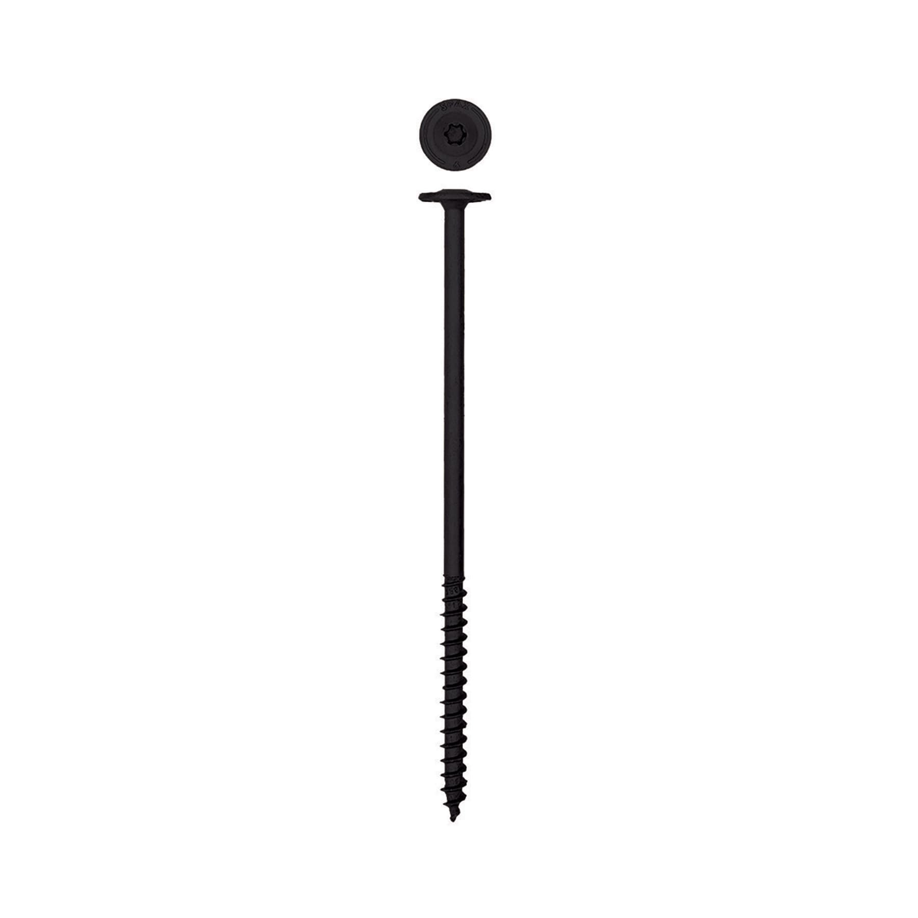 slide 2 of 6, SPAX 1/4-in x 6-in Black Coated Washer -Head Exterior Structural wood screws 50 -Pack, 1 ct