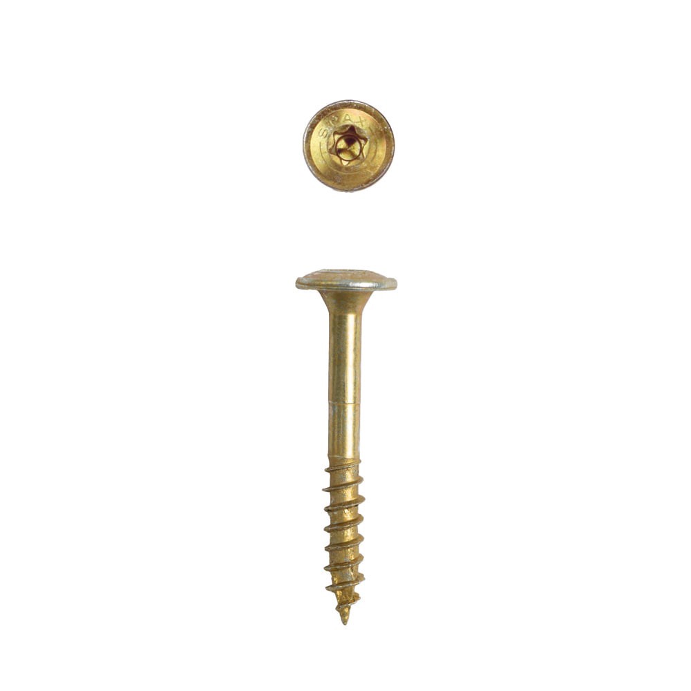 slide 2 of 6, SPAX Multi-Purpose #8 x 1-1/4-in Yellow zinc Interior Cabinet mounting screws ( 195 -Per Box ), 1 ct
