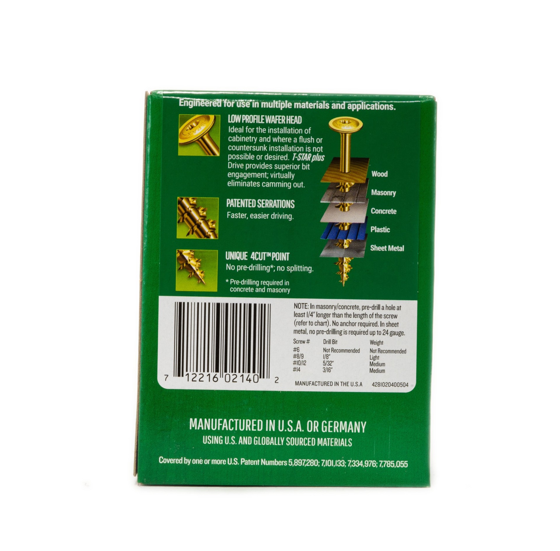 slide 4 of 6, SPAX Multi-Material #8 x 2-in Yellow zinc Interior Cabinet mounting screws ( 140 -Per Box ), 1 ct