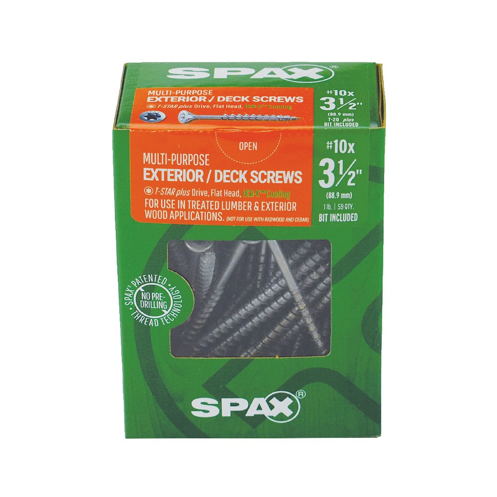 slide 3 of 6, SPAX Multi-Material #10 x 3-1/2-in Double-barrier Exterior Wood screws ( 59 -Per Box ), 1 ct