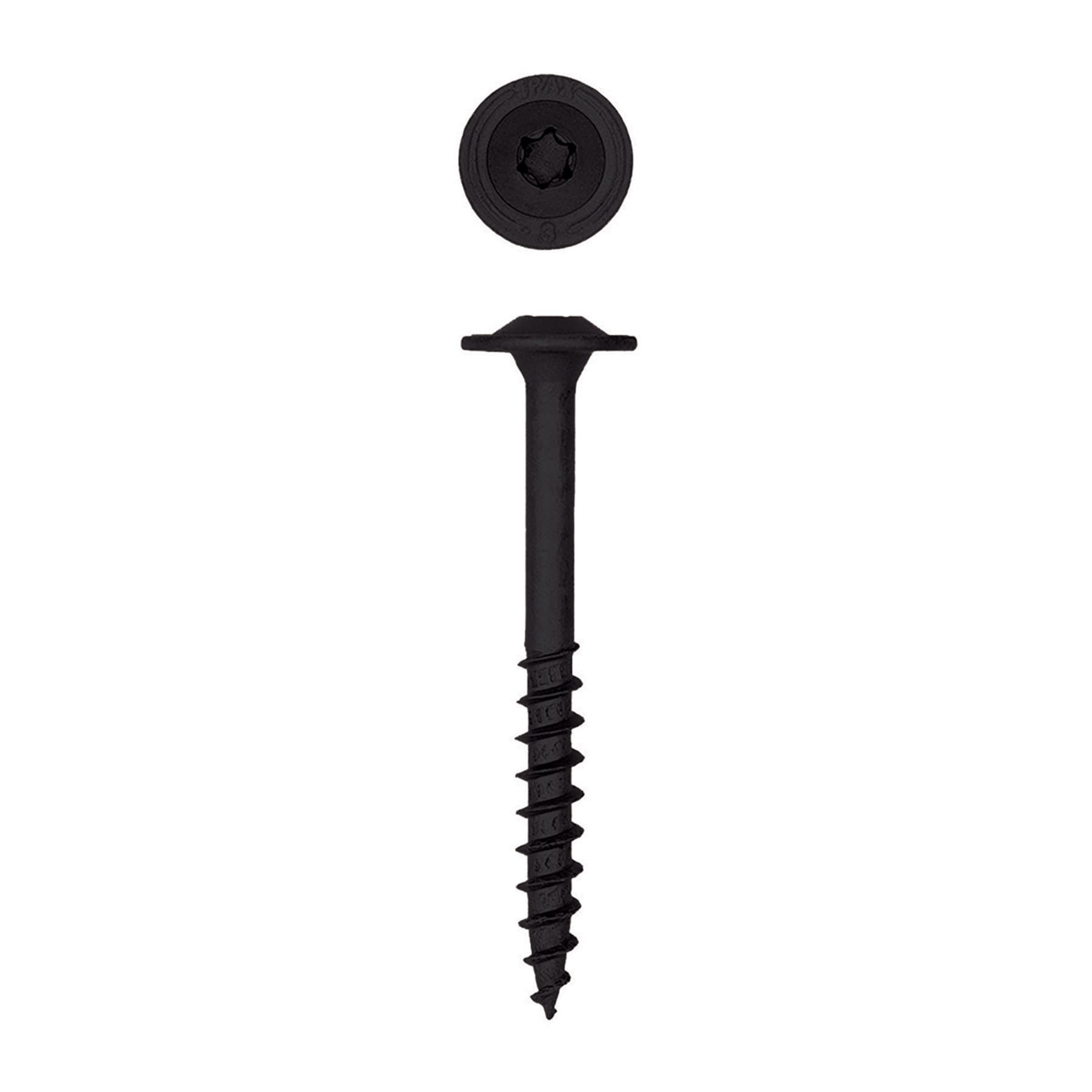 slide 2 of 5, SPAX 5/16-in x 3-in Black Coated Washer -Head Exterior Structural wood screws, 1 ct