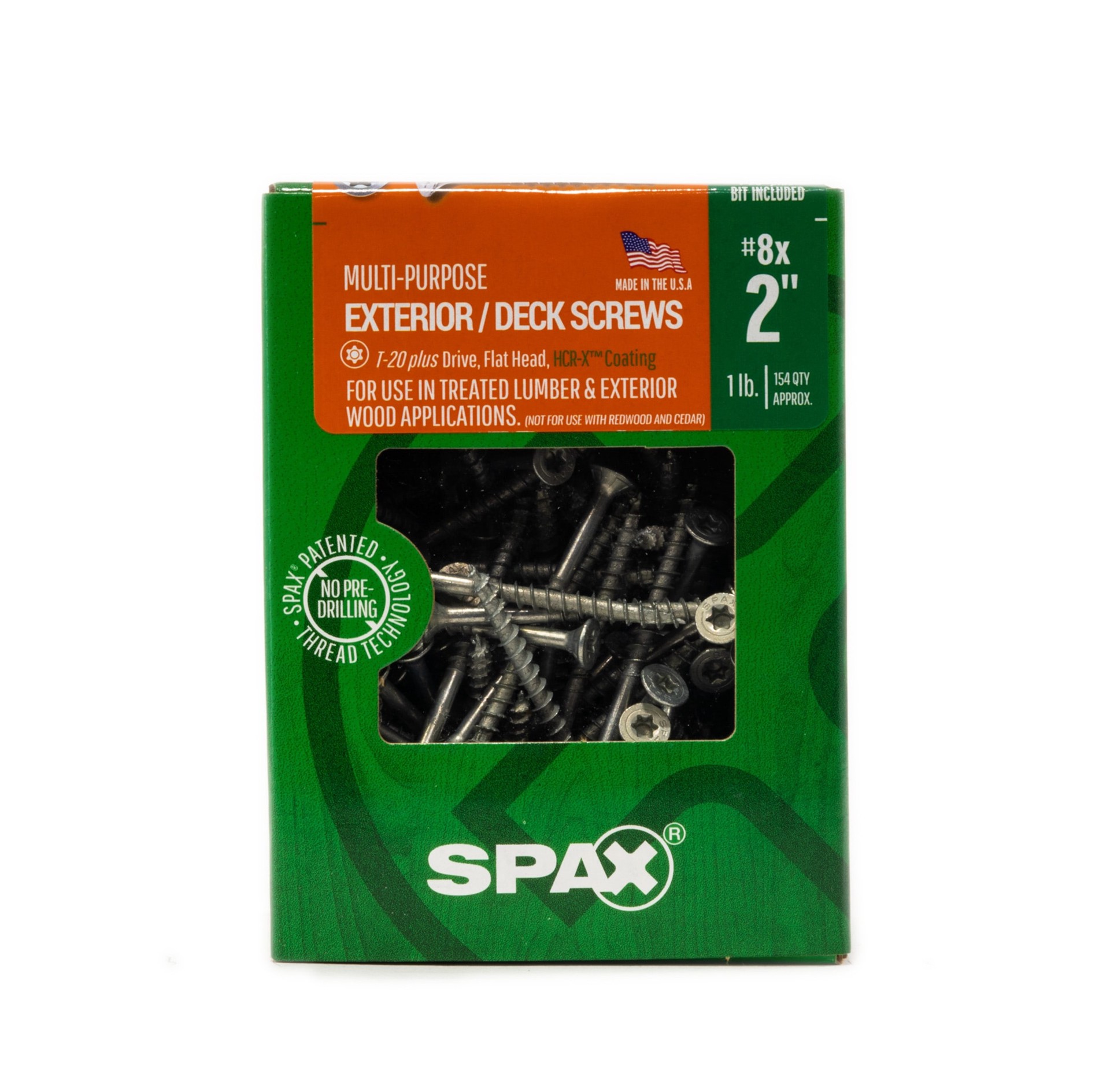 slide 3 of 6, SPAX Multi-Material #8 x 2-in Double-barrier Exterior Wood screws ( 154 -Per Box ), 1 ct