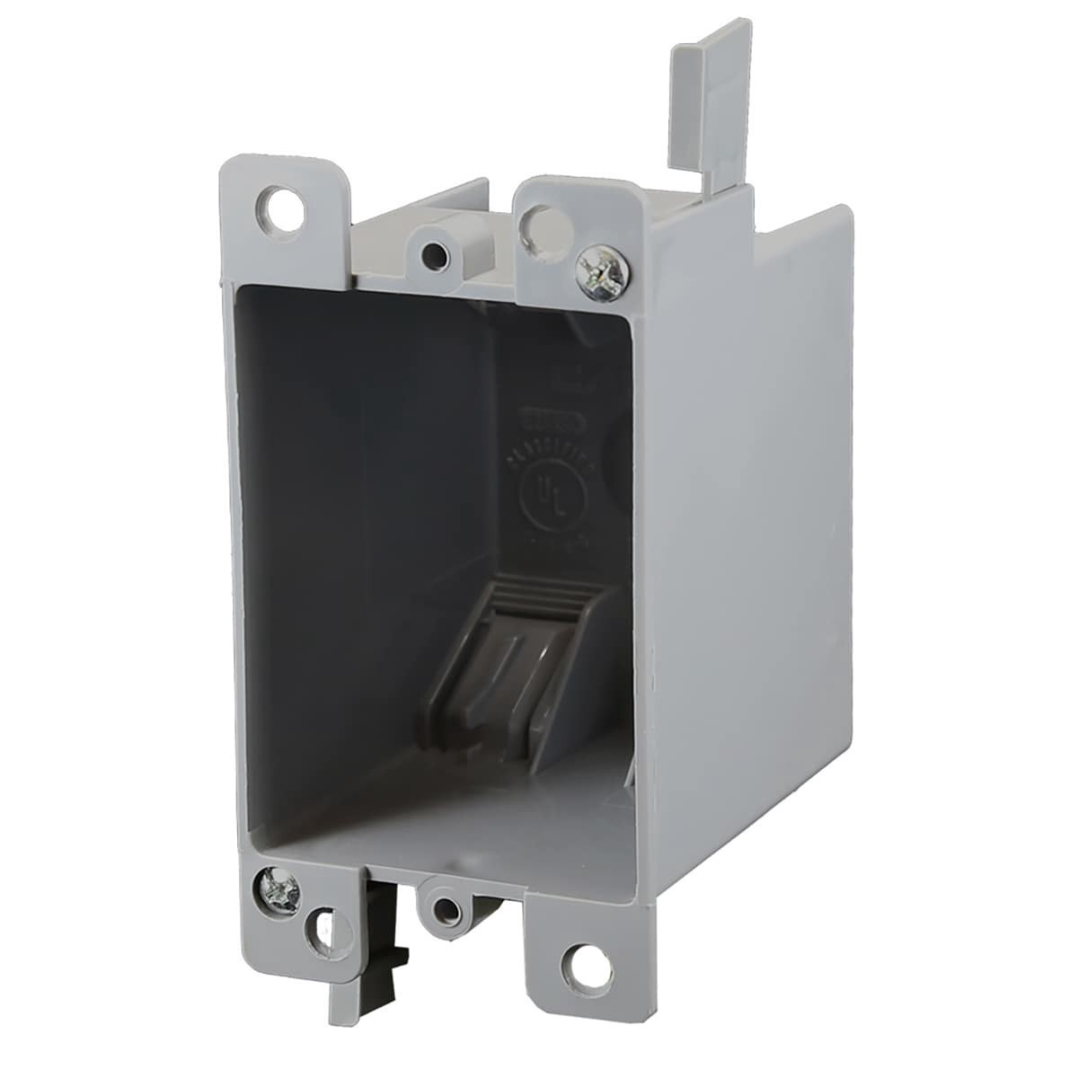 slide 1 of 6, CANTEX 1 -Gang PVC Old work Switch/Outlet Electrical Box, 1 ct