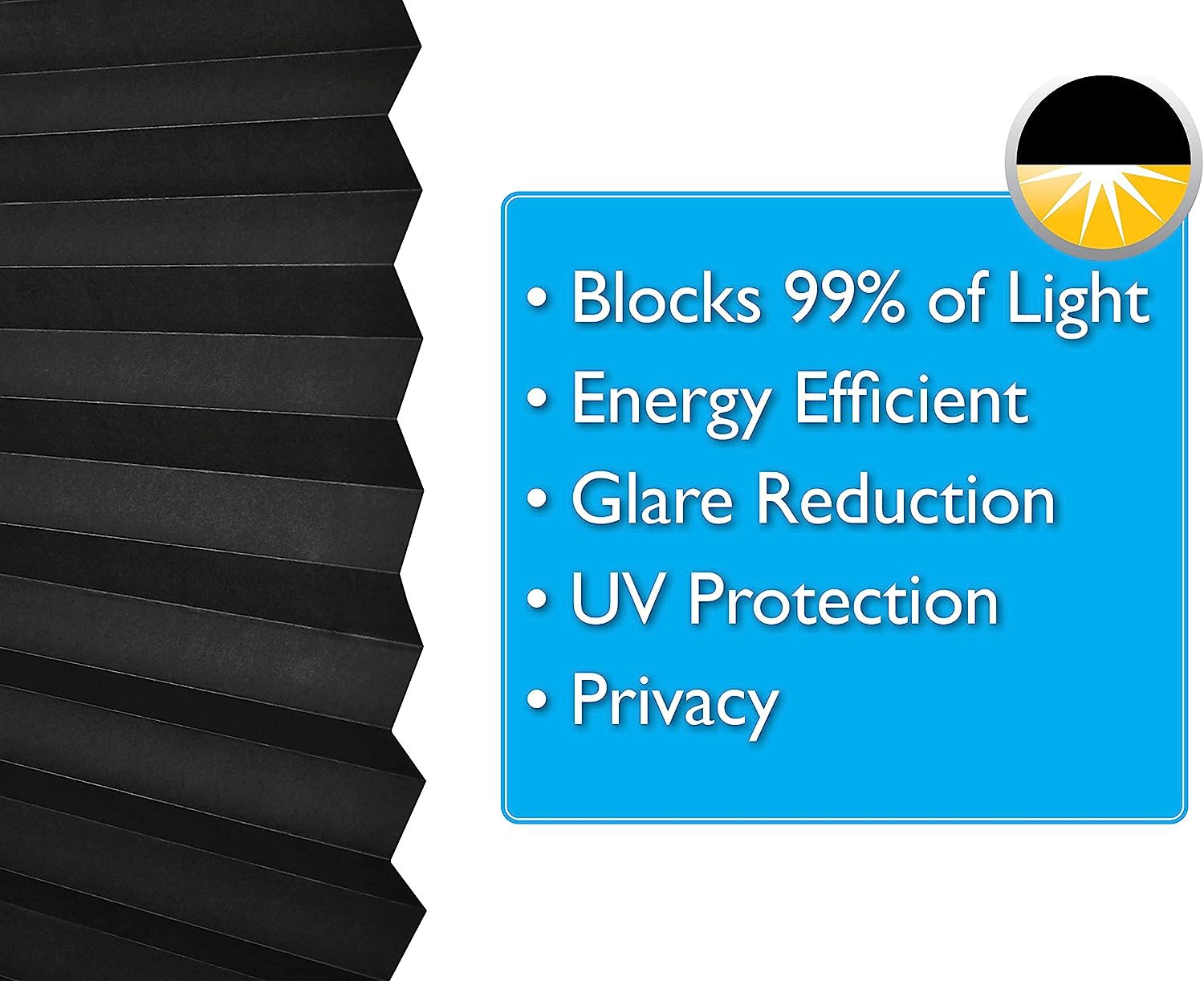 slide 5 of 6, Redi Shade 48-in x 72-in Black Blackout Cordless Pleated Shade, 1 ct