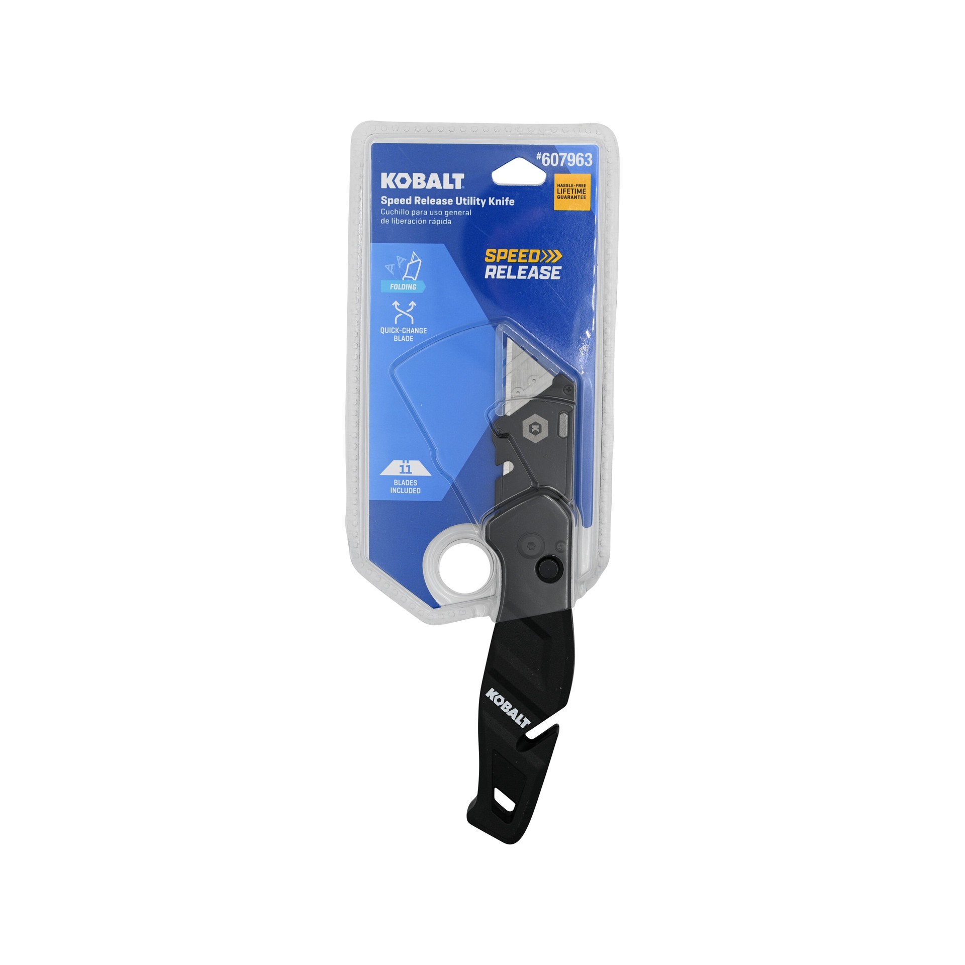 slide 2 of 4, Kobalt Speed Release 3/4-in 11 -Blade Folding Utility Knife, 1 ct