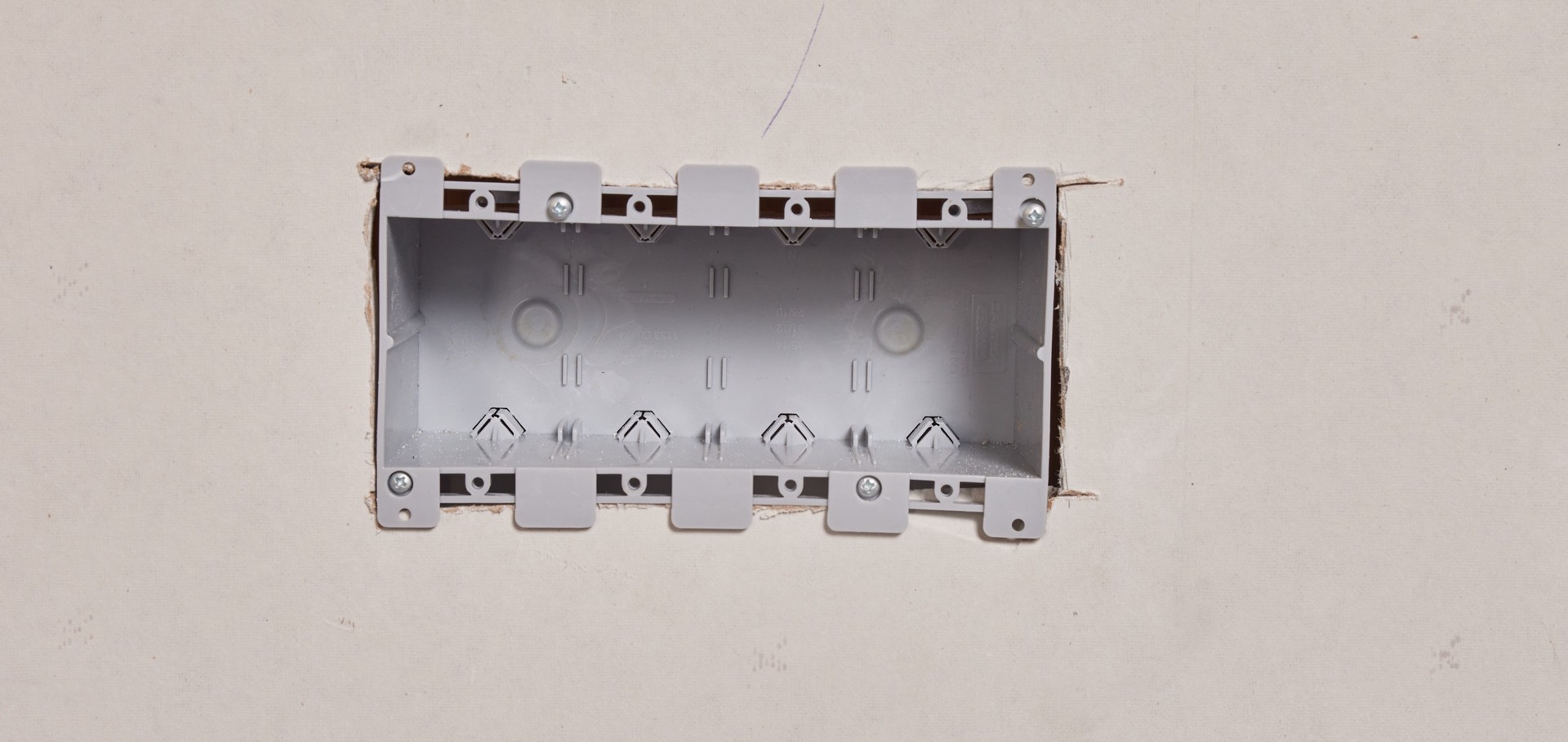 slide 5 of 6, CANTEX 4 -Gang PVC Old work Switch/Outlet Electrical Box, 1 ct