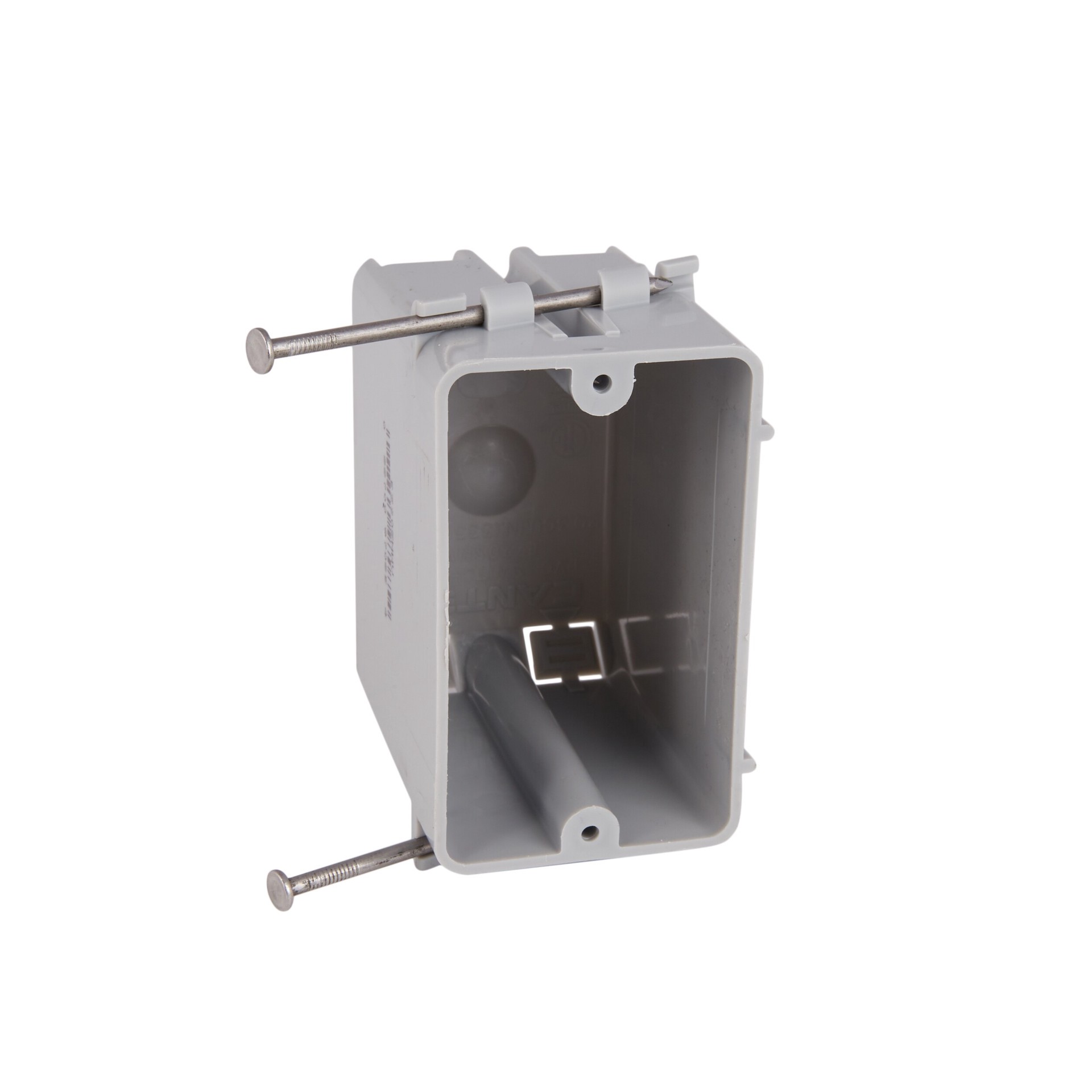 slide 2 of 6, CANTEX 1 -Gang PVC New work Switch/Outlet Electrical Box, 1 ct