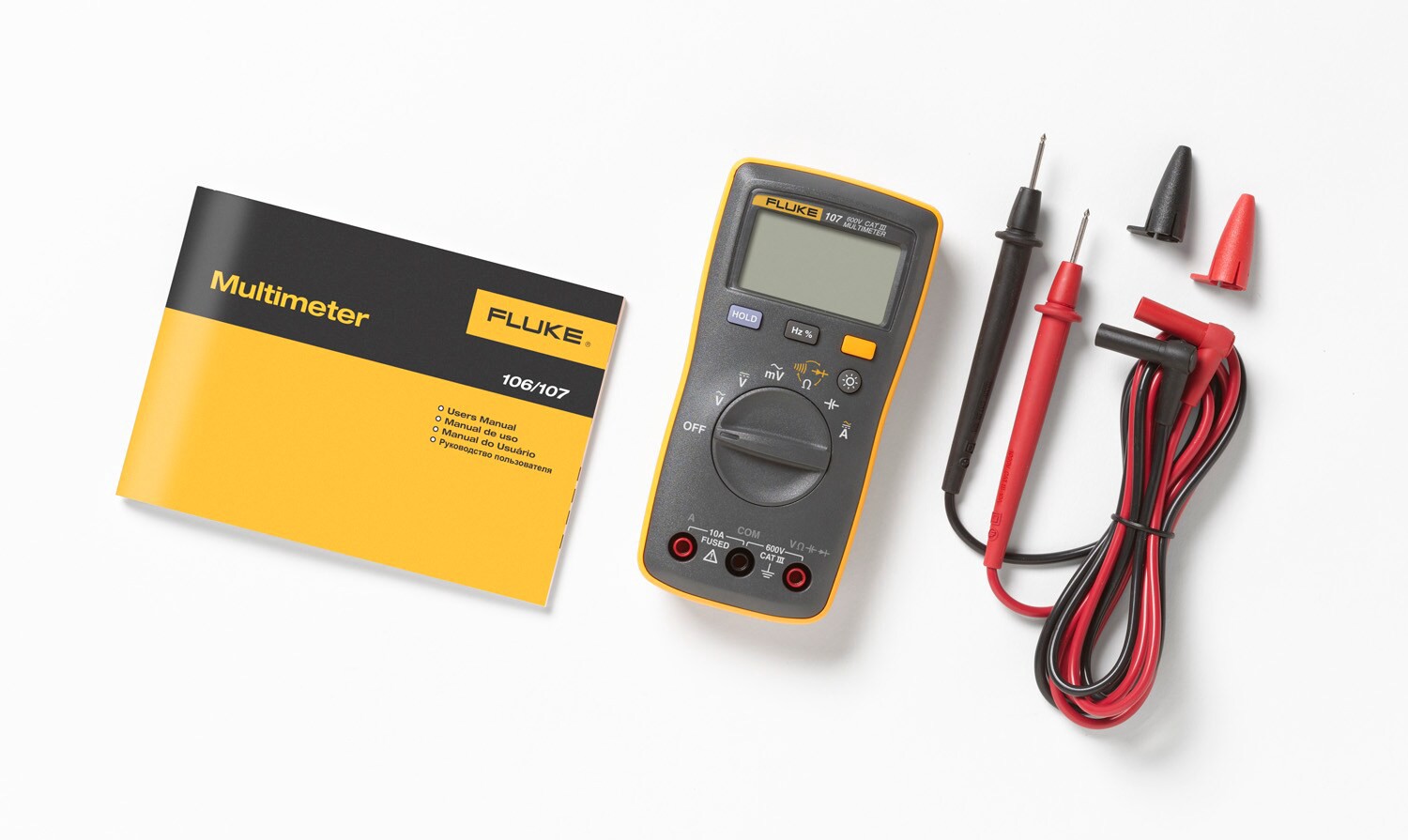 slide 2 of 4, Fluke 107 Pocket Digital Display Multimeter 600 -Volt, 1 ct
