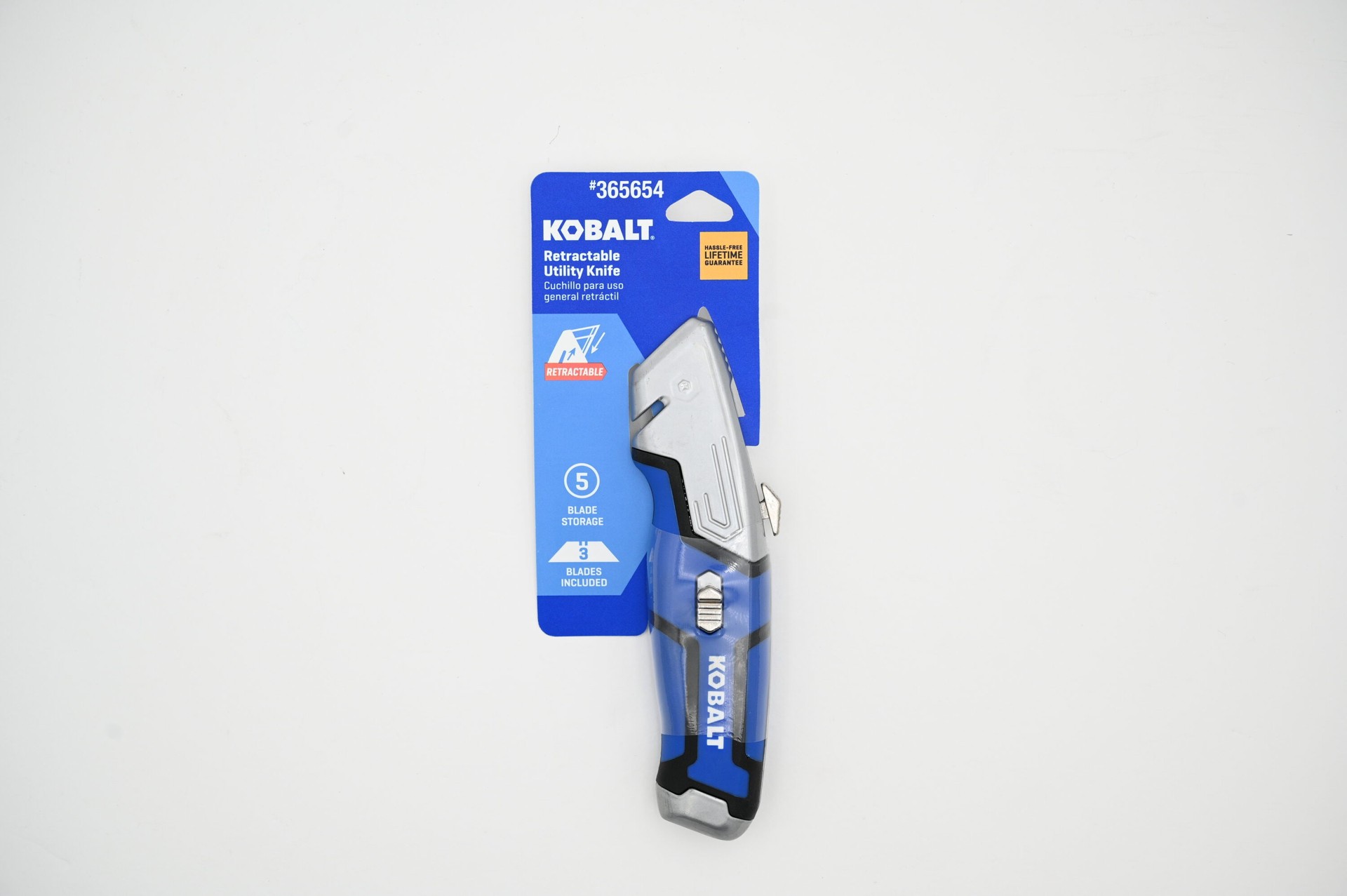 slide 6 of 6, Kobalt 3/4-in 3 -Blade Retractable Utility Knife with On Tool Blade Storage, 1 ct