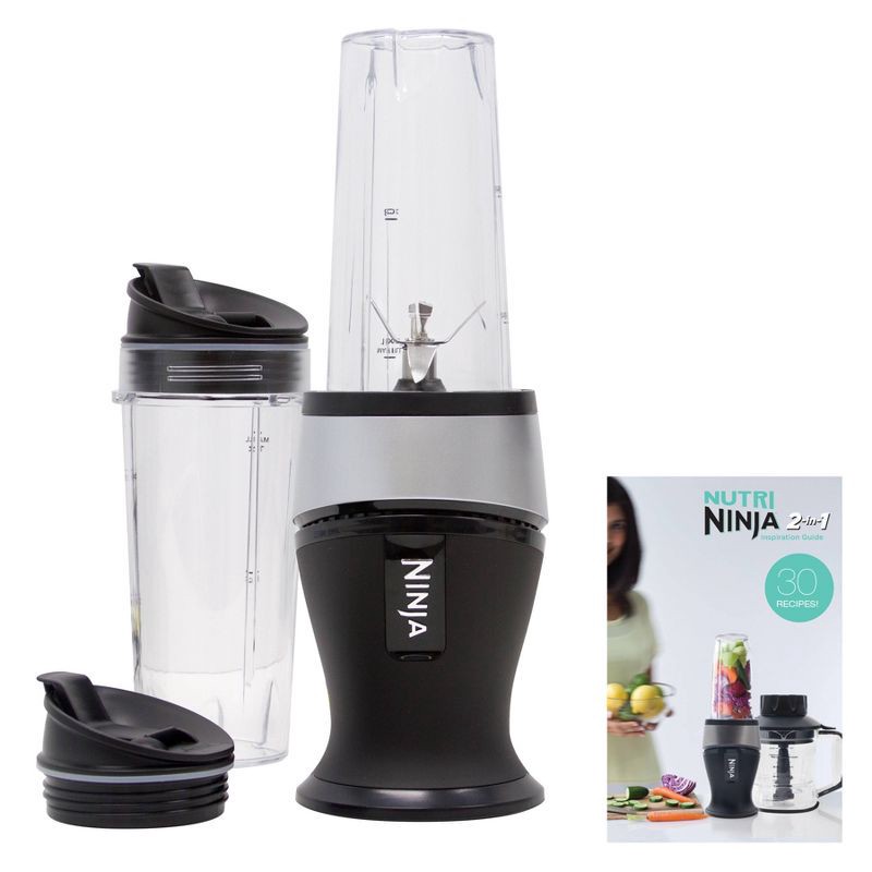 slide 1 of 7, Ninja Fit Single-Serve Blender with Two 16oz Cups - QB3001SS, 16 oz